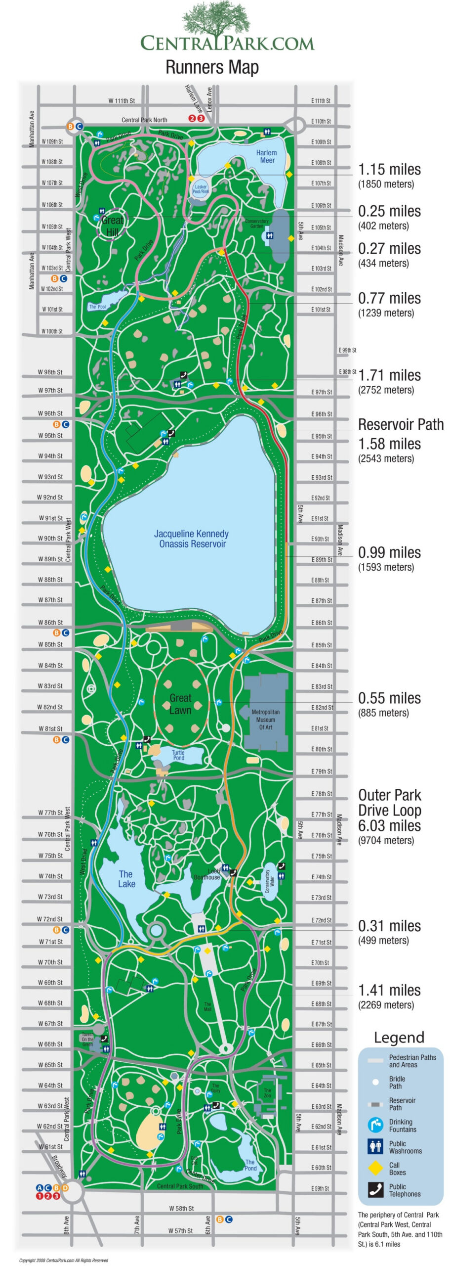 New York Central Park Map - Ontheworldmap pertaining to Printable Map Of Central Park