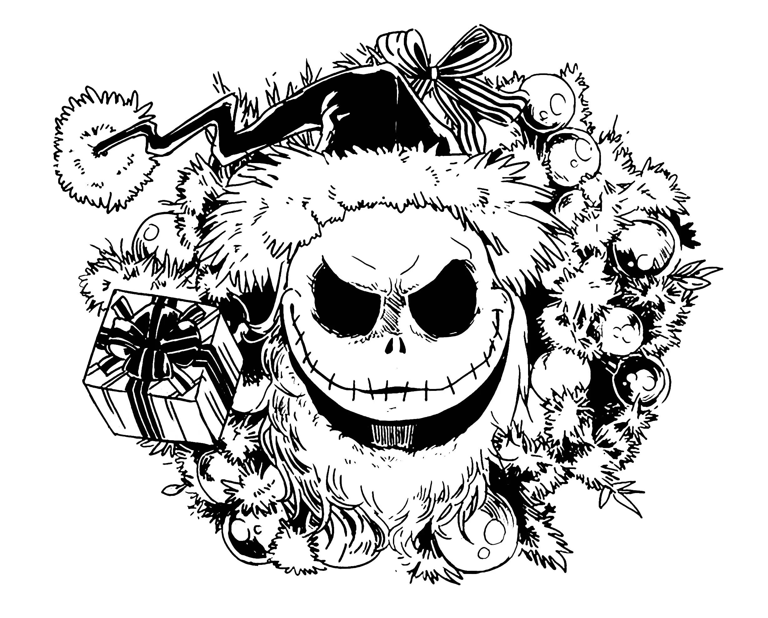 Nighmare Before Christmas - Christmas Coloring Pages For Adults with regard to Free Printable Drawings a Nightmare Before Christmas Free Printable