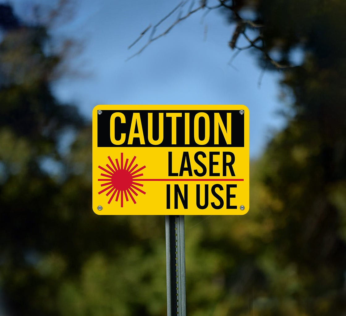 Osha Laser In Use Plastic Sign regarding Laser in Use Sign Printable