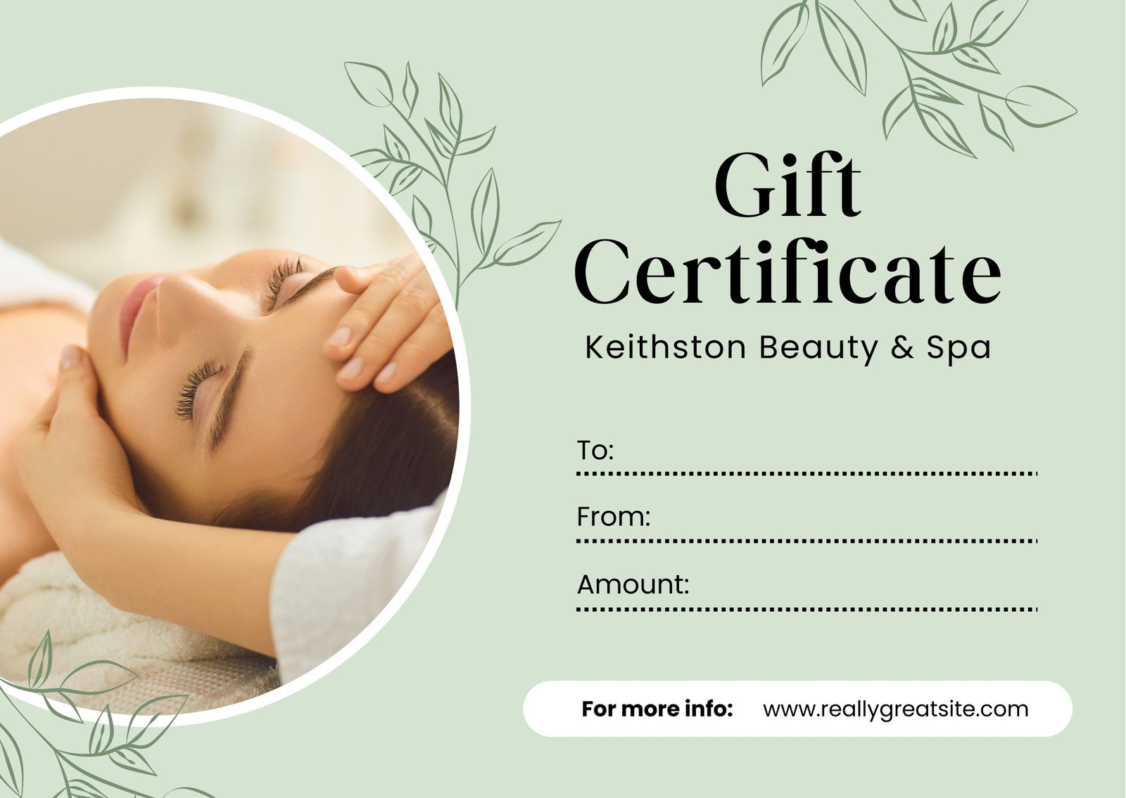 Page 2 - Free, Printable, Customizable Spa Gift Certificate pertaining to Free Printable Gift Certificates For Massage