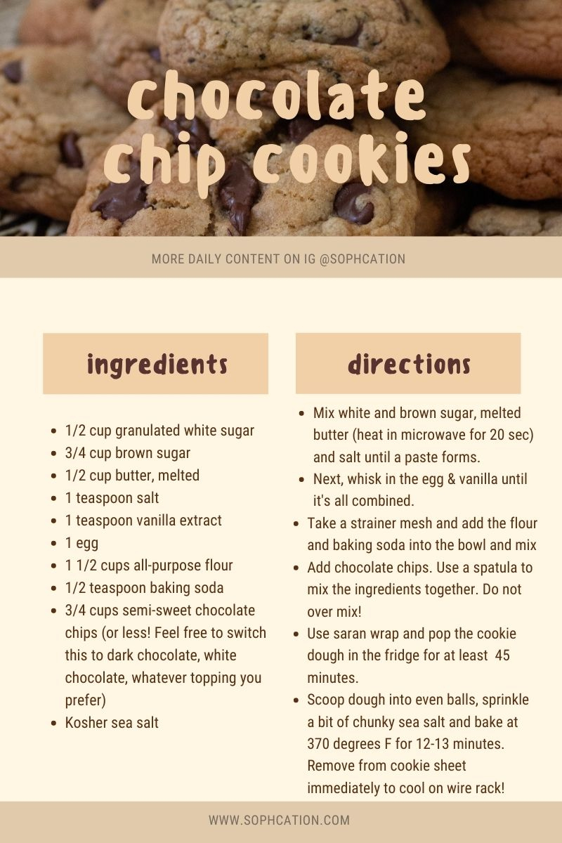 Perfect Chocolate Chip Cookie Recipe – Sophie Lai inside Step Easy Printable Chocolate Chip Cookie Recipe