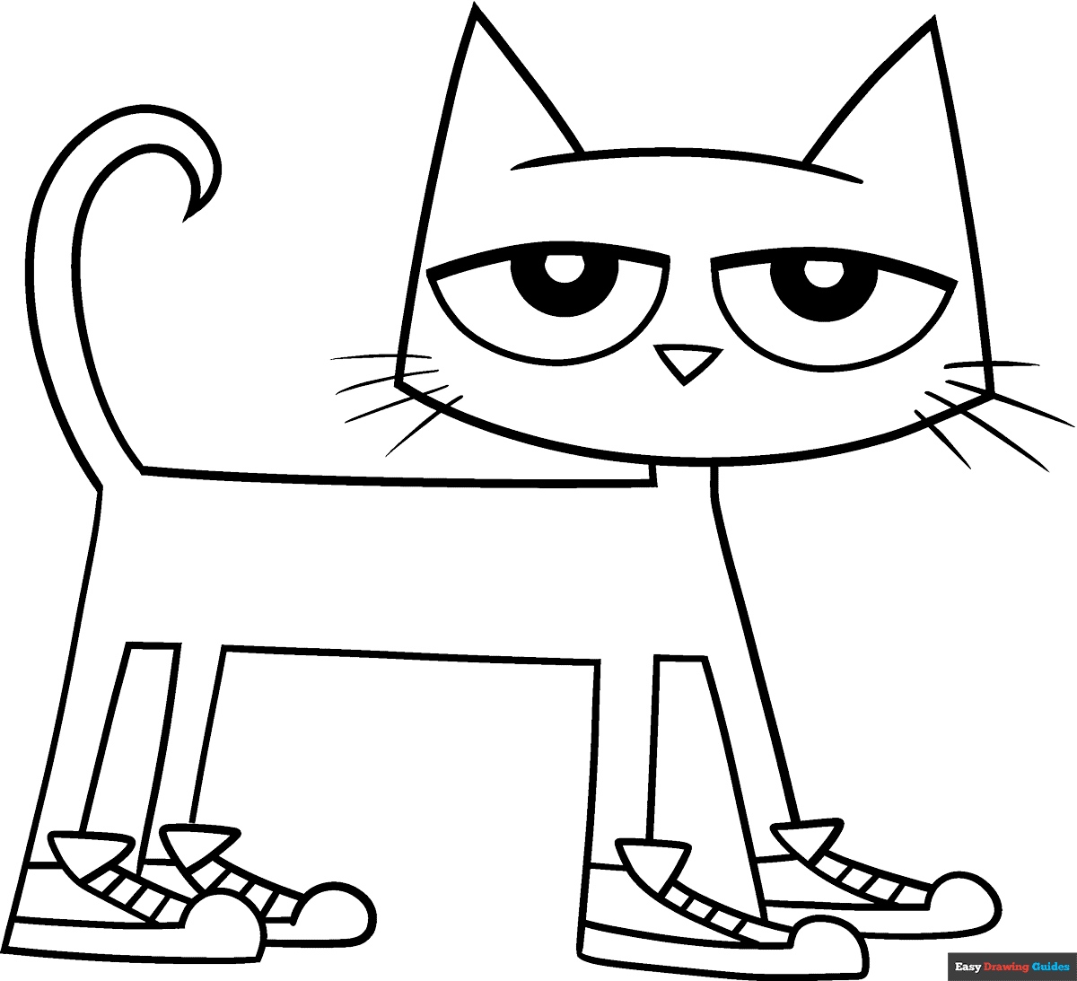Pete The Cat Coloring Page | Easy Drawing Guides for Pete The Cat Free Printables