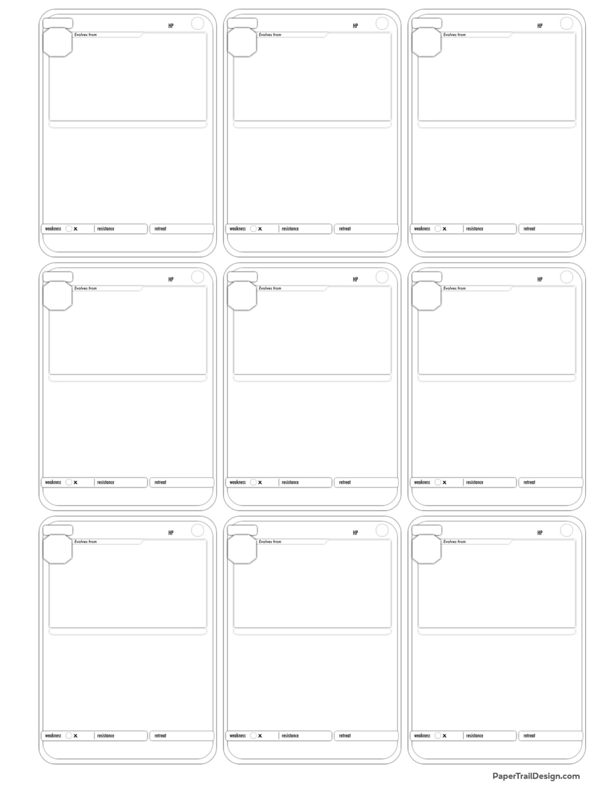 Pokémon Card Template Free Printable - Paper Trail Design inside Make Your Own Pokemon Card Printable