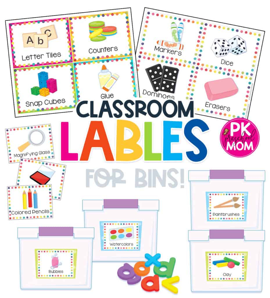 Preschool Classroom Printables & Charts - Preschool Mom intended for Free Printable Classroom Labels With Pictures