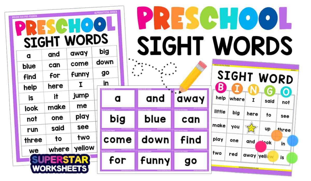 Preschool Sight Words - Superstar Worksheets pertaining to Printable Sight Words For Preschoolers