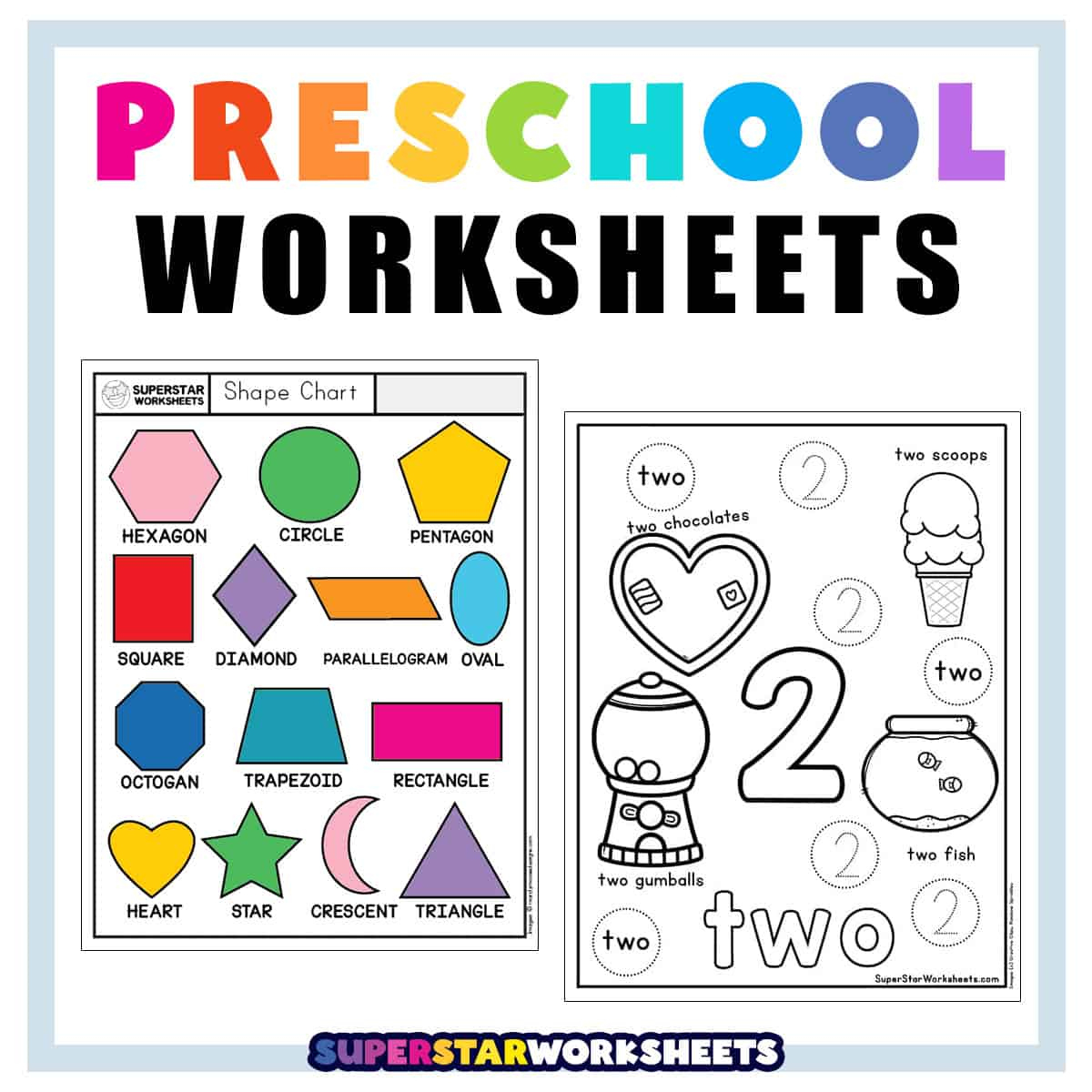 Preschool Worksheets - Superstar Worksheets pertaining to Free Printable Preschool Learning Worksheets
