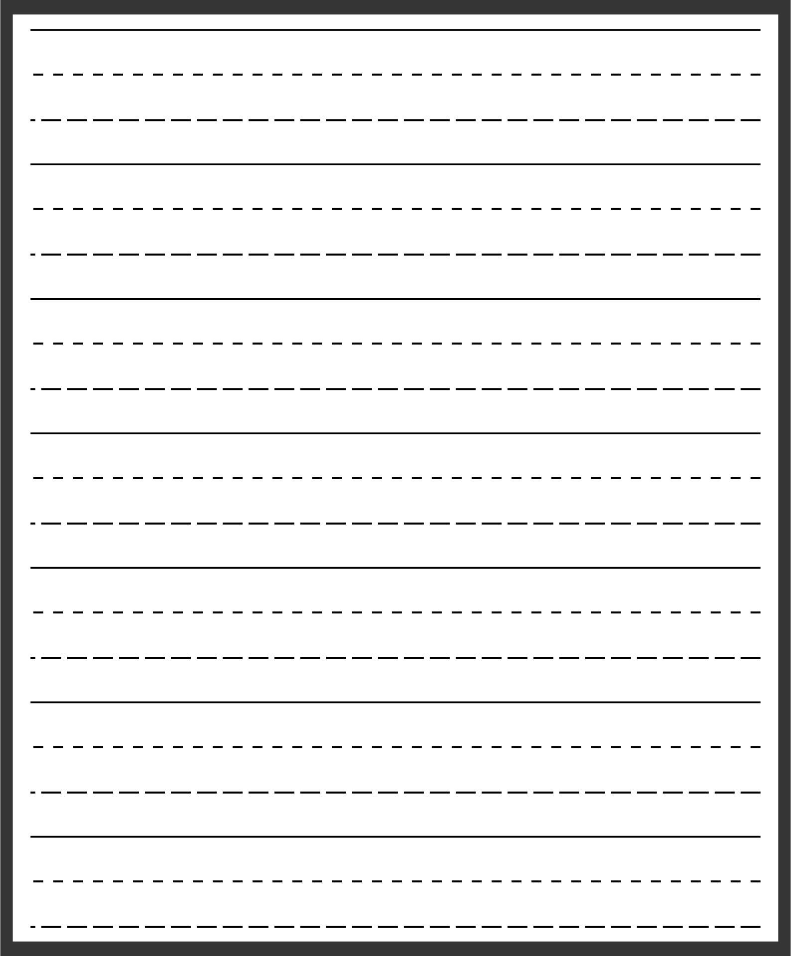 Primary Writing Paper Template - 10 Free Pdf Printables with regard to Printable Lined Paper For Kindergarten