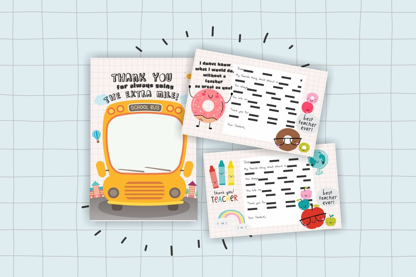 Print These Adorable Teacher & Bus Driver Thank You Cards. Free within Thank You Card For Bus Driver Printable