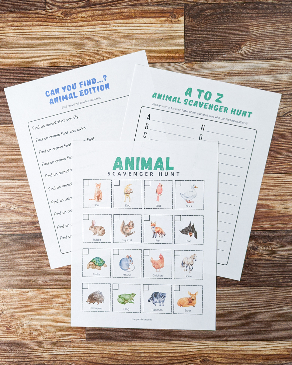Printable Animal Scavenger Hunt For Educational Fun with Animal Scavenger Hunt Printable Free