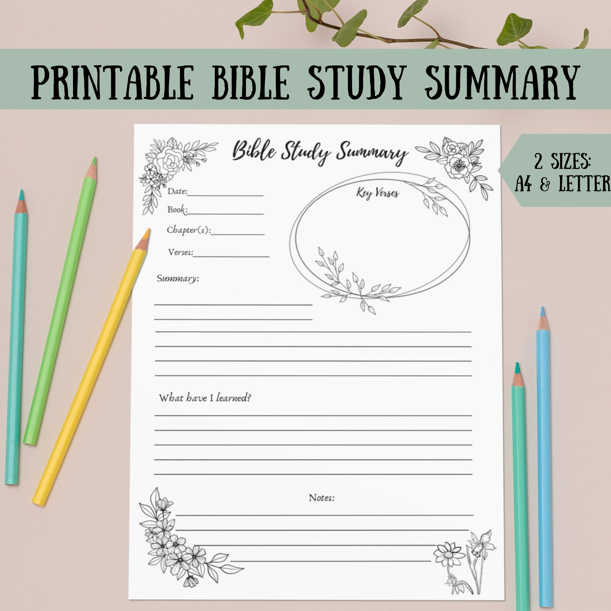 Printable Bible Study Summary - Bible Study Supplies - Womens in Printable Bible Study For Women