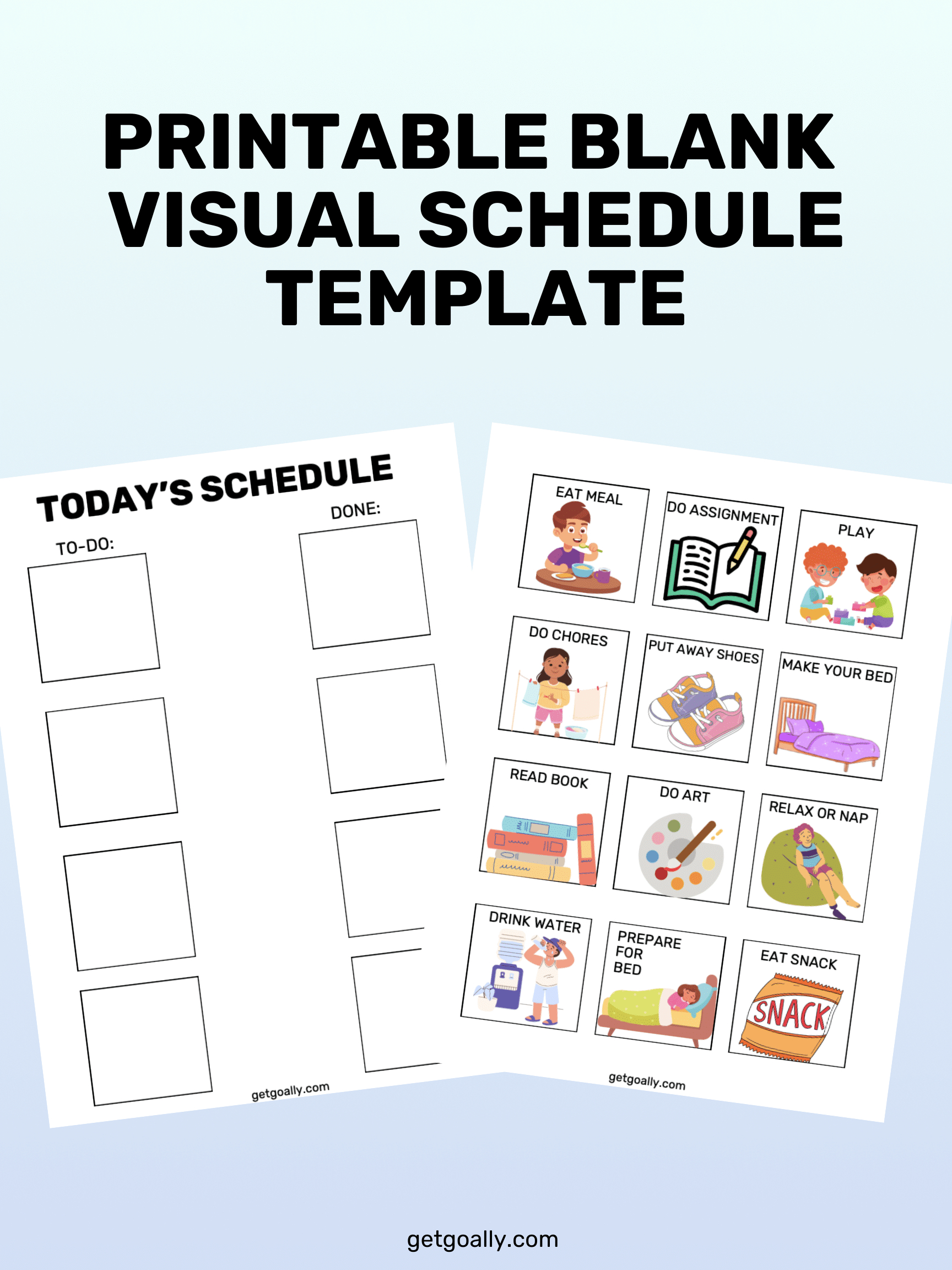 Printable Blank Visual Schedule Template | Free Download - Goally with regard to Printable Blank Visual Schedule Template