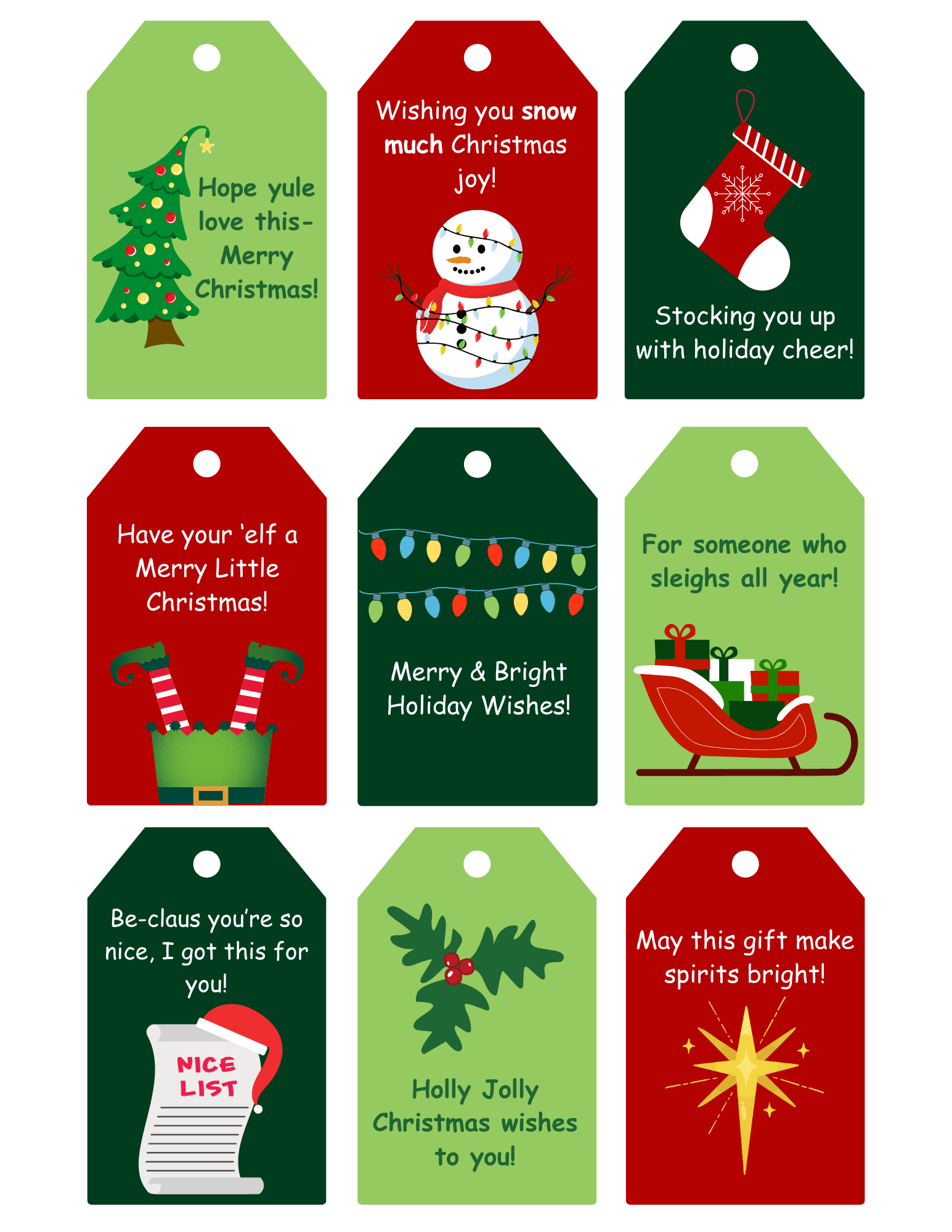 Printable Christmas Gift Tags | Signup for Free Printable Gift Tags For Christmas