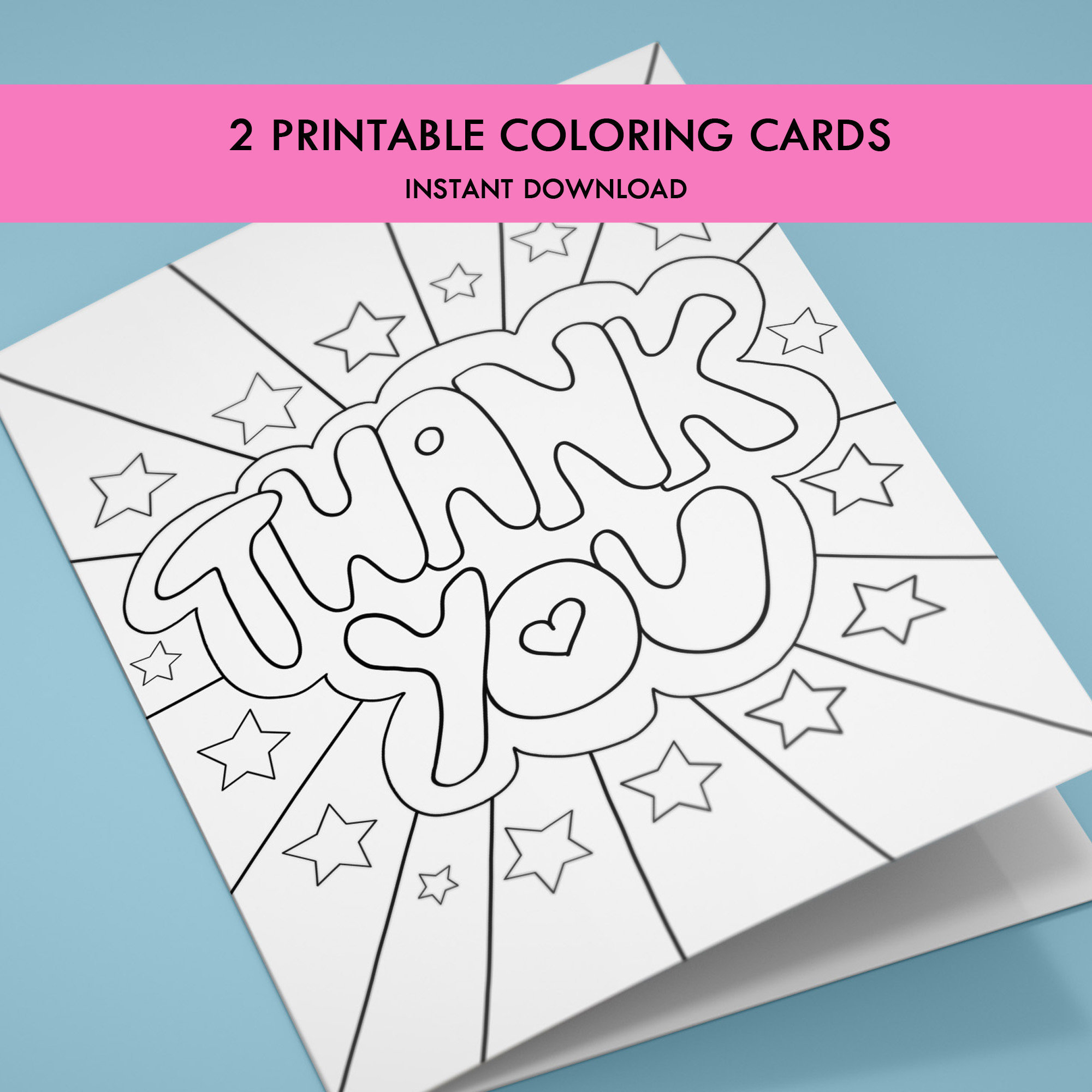 Printable Coloring Thank You Cards For Kids, Kids' Thank You for Printable Thank You Cards For Kids