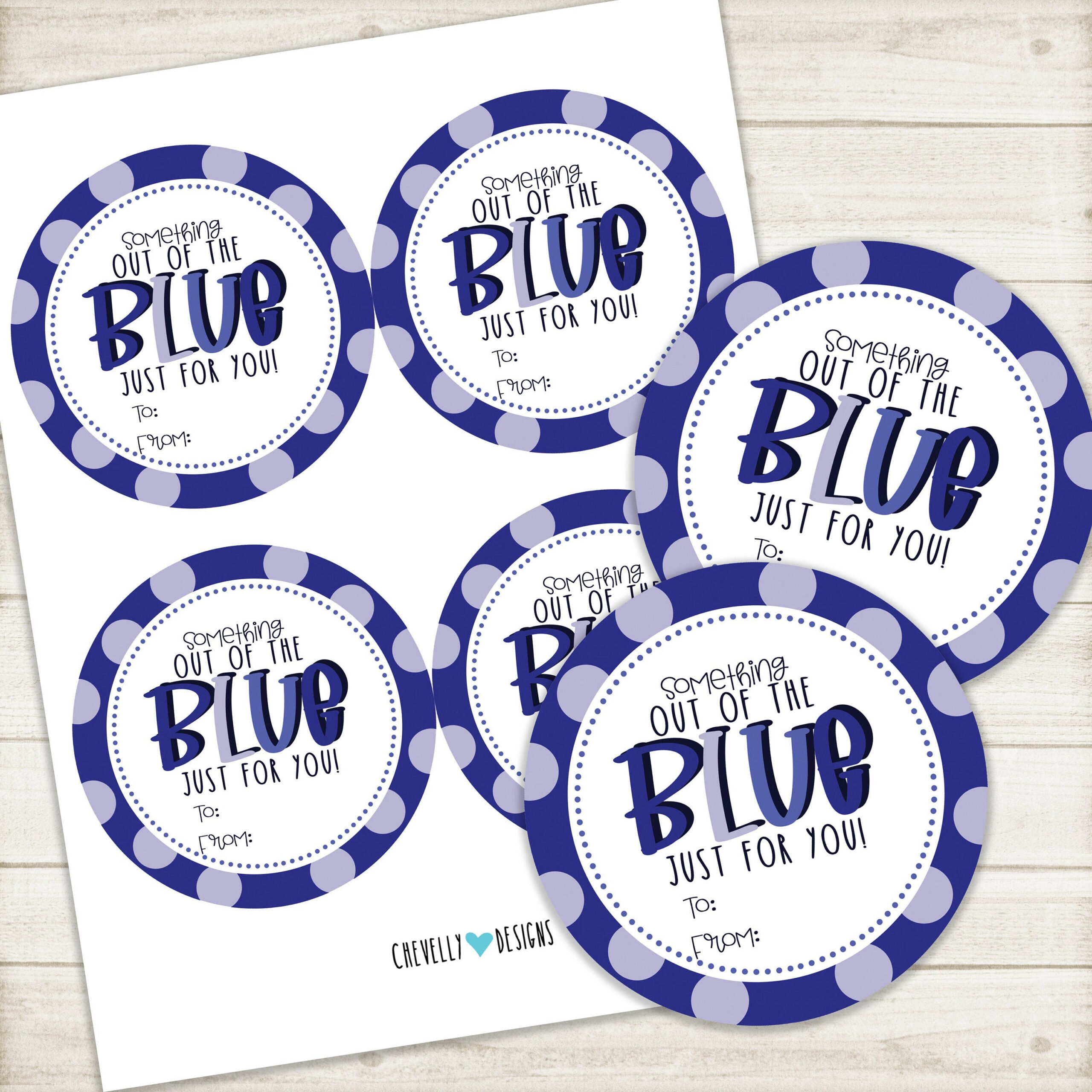 Printable Gift Tags - Something Out Of The Blue, Just For You regarding A Little Something Out Of The Blue Printable