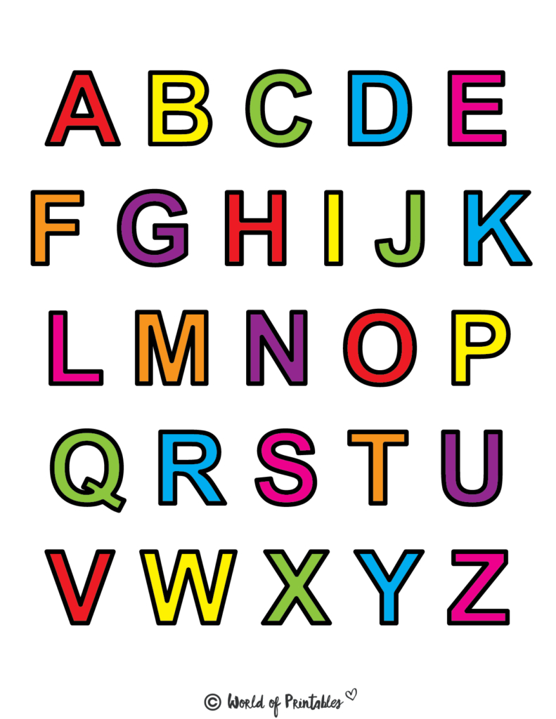 Printable Letters & Alphabet Letters - World Of Printables in Printable Alphabet Letters For Preschoolers