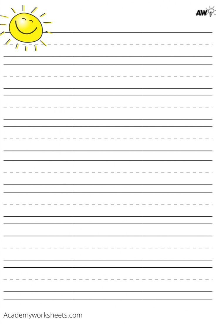 Printable Lined Paper - Children Elementary Age with Printable Lined Paper For Kindergarten