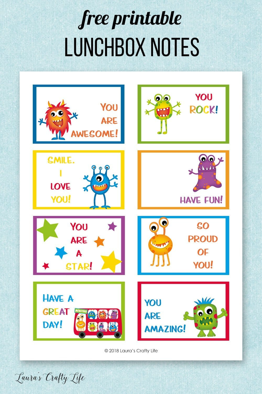 Printable Lunchbox Notes with regard to Free Printable Lunch Box Notes
