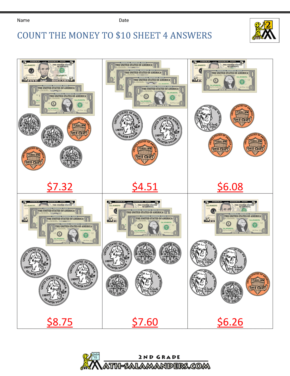 Printable Money Worksheets To $10 within Money Counting Worksheets Free Printable