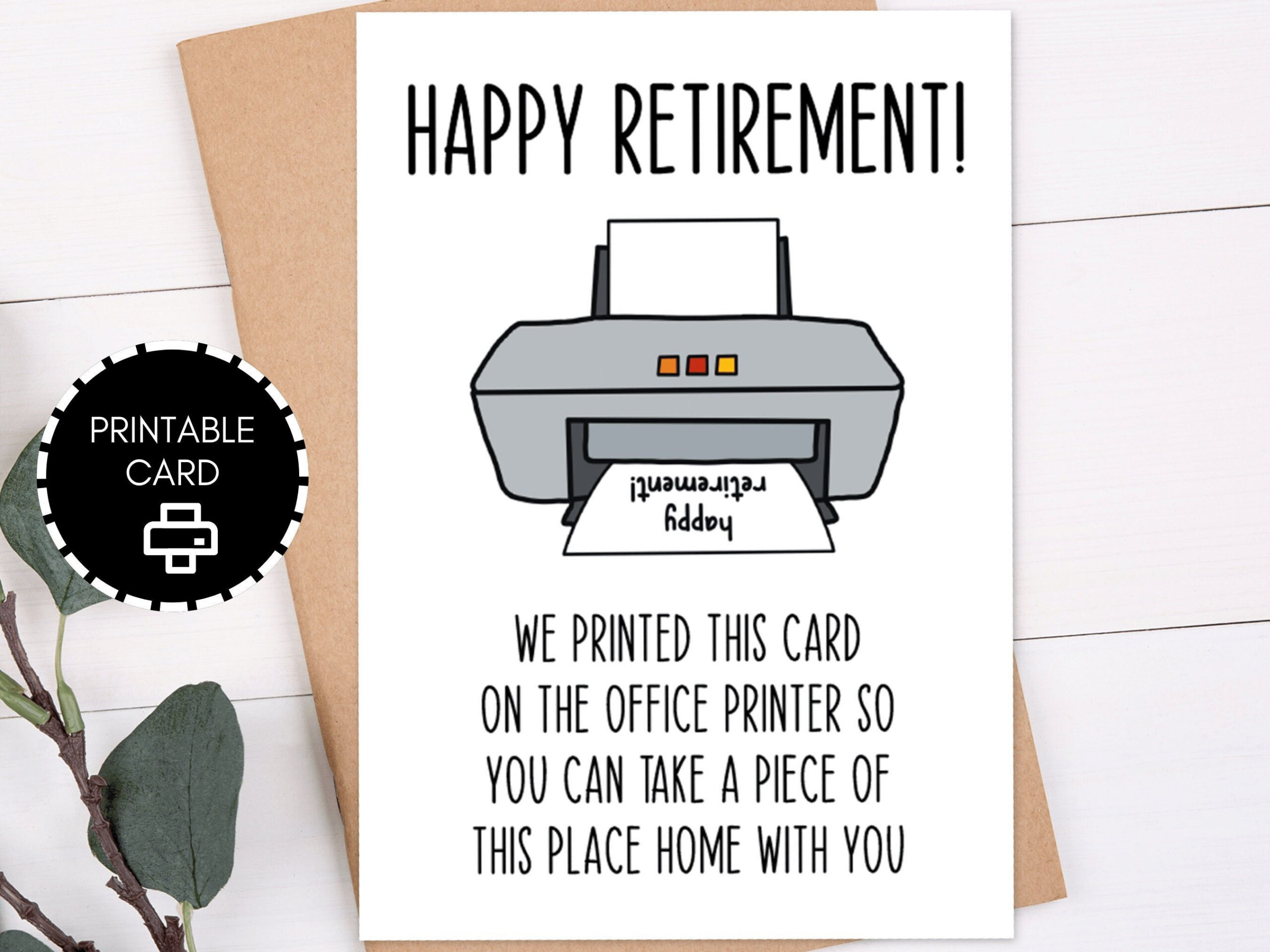 Printable Retirement Card, Funny Retirement Gift, Printable Card regarding Free Printable Retirement Cards