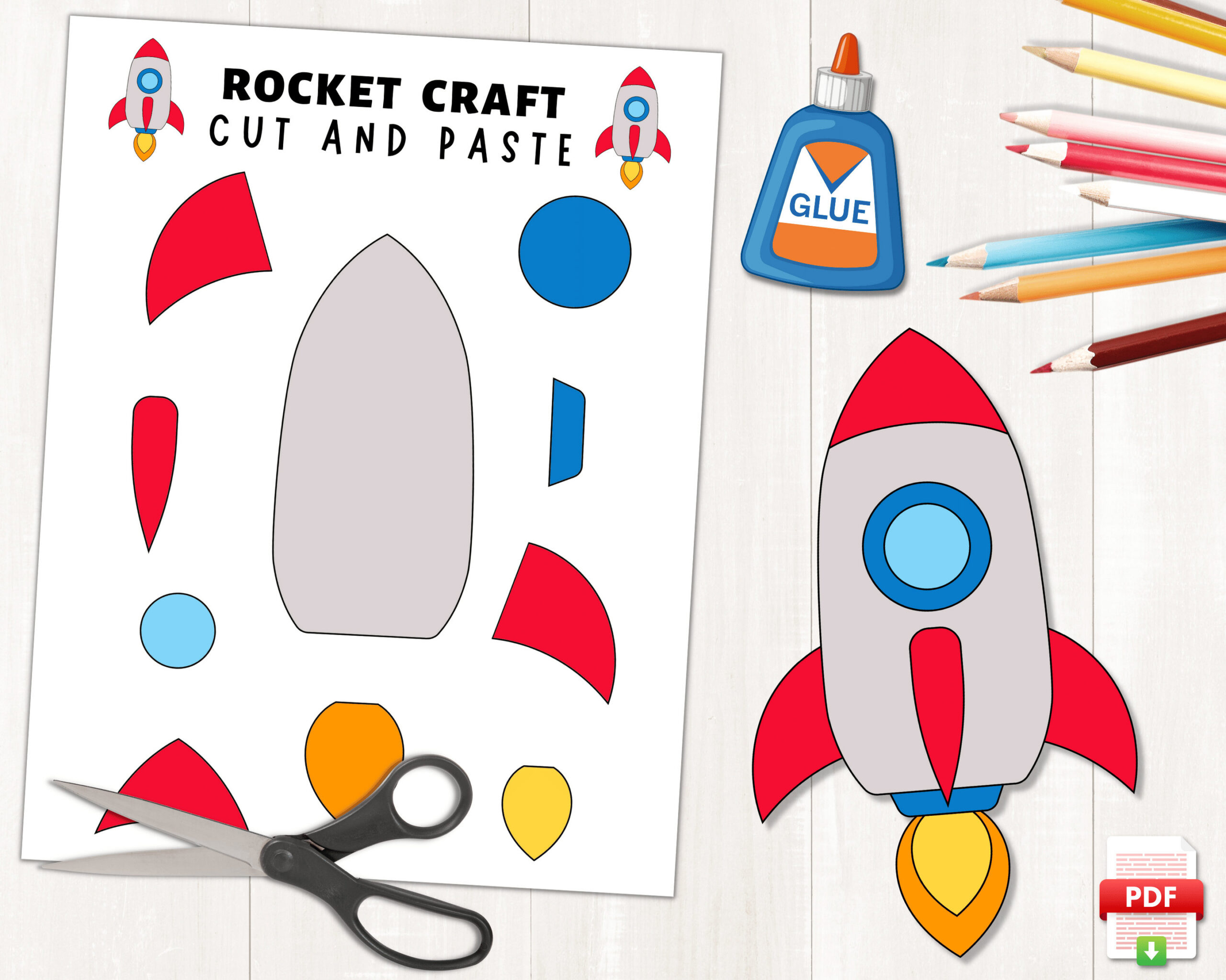 Printable Rocket Craft | Outer Space Activities | Build A Rocket inside Printable Cut Out Rocket Template