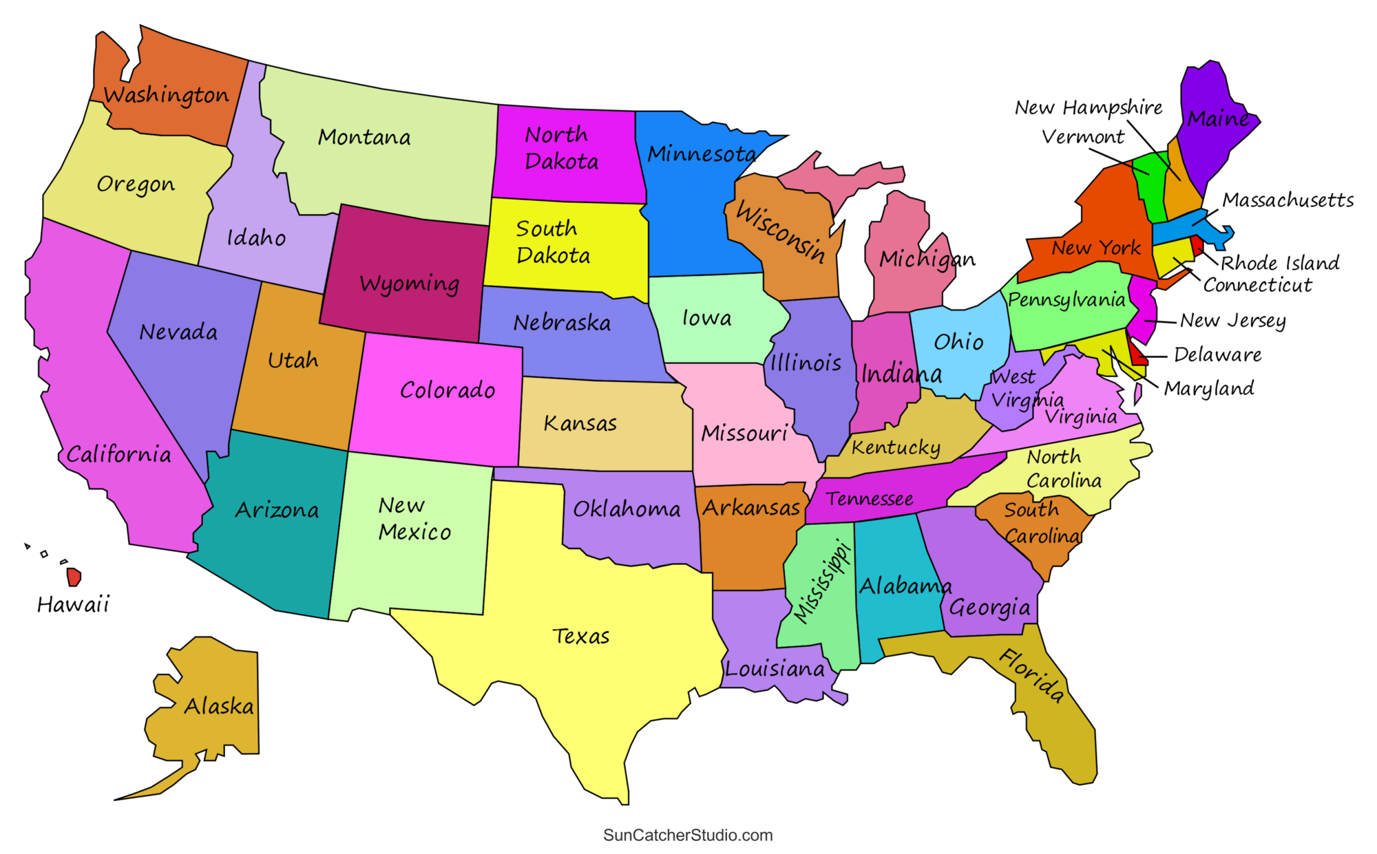Printable Us Maps With States (Usa, United States, America) – Diy with regard to Printable Us Map Of States