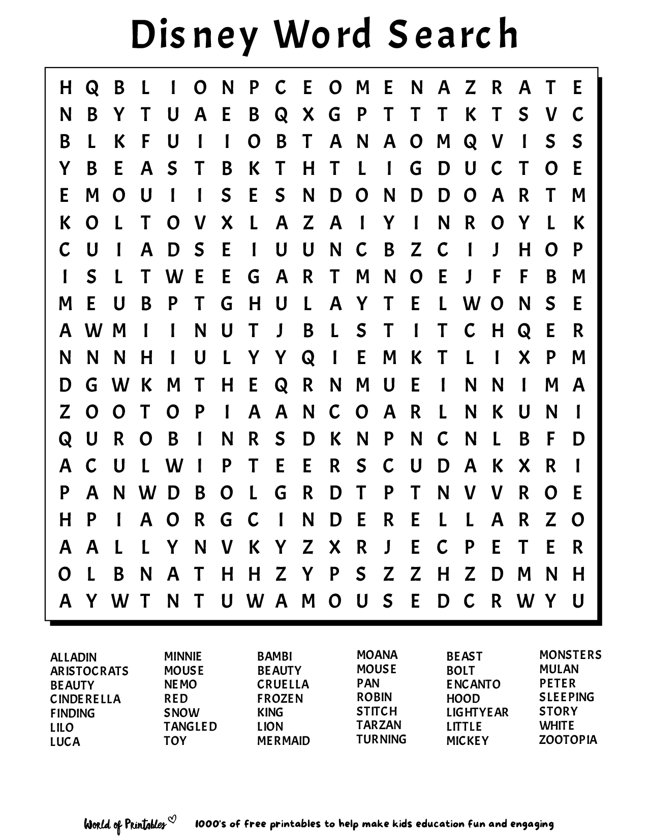 Printable Word Search | World Of Printables - Worksheets Library regarding Free Printable Search a Word Puzzles