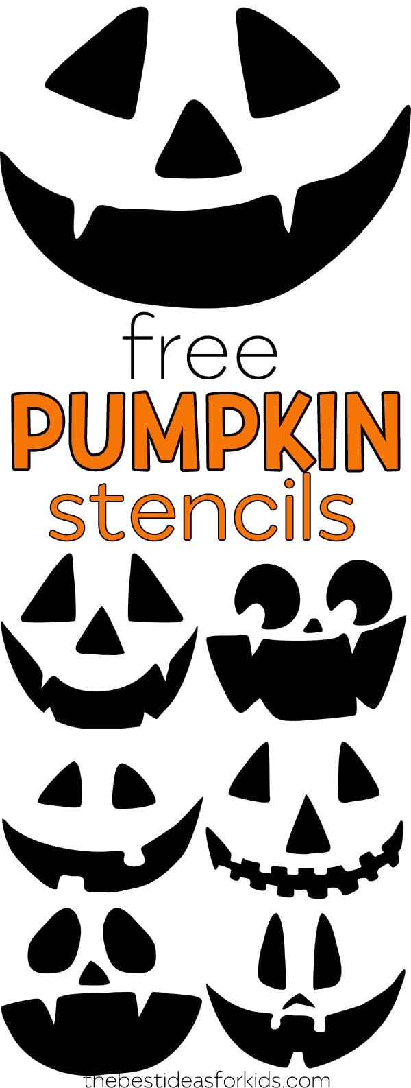 Pumpkin Carving Stencils (Free Printables) - The Best Ideas For Kids intended for Pumpkin Carving Ideas For Kids Printable