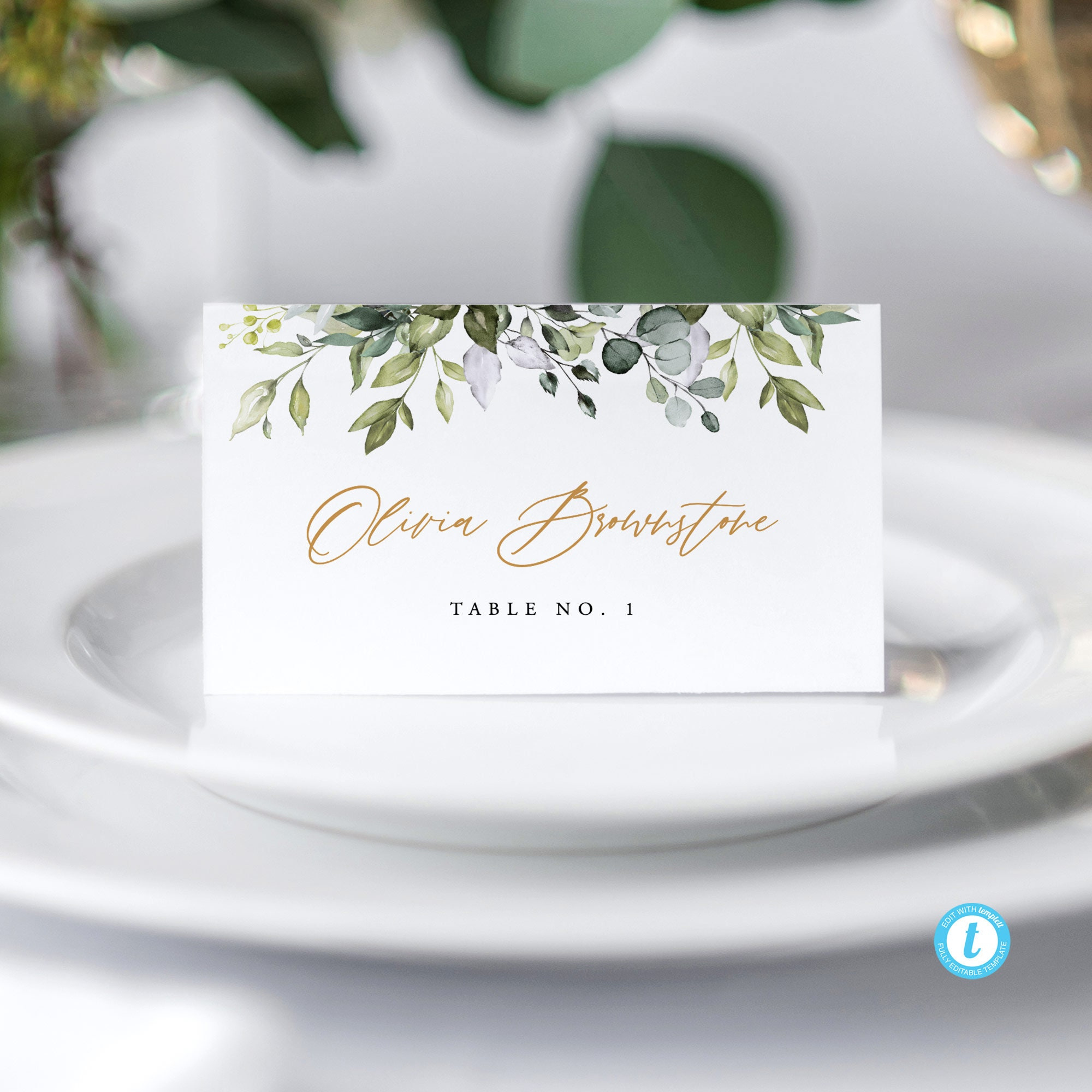 Rustic Wedding Place Card Template Download, Boho Wedding Place for Printable Place Cards For Weddings