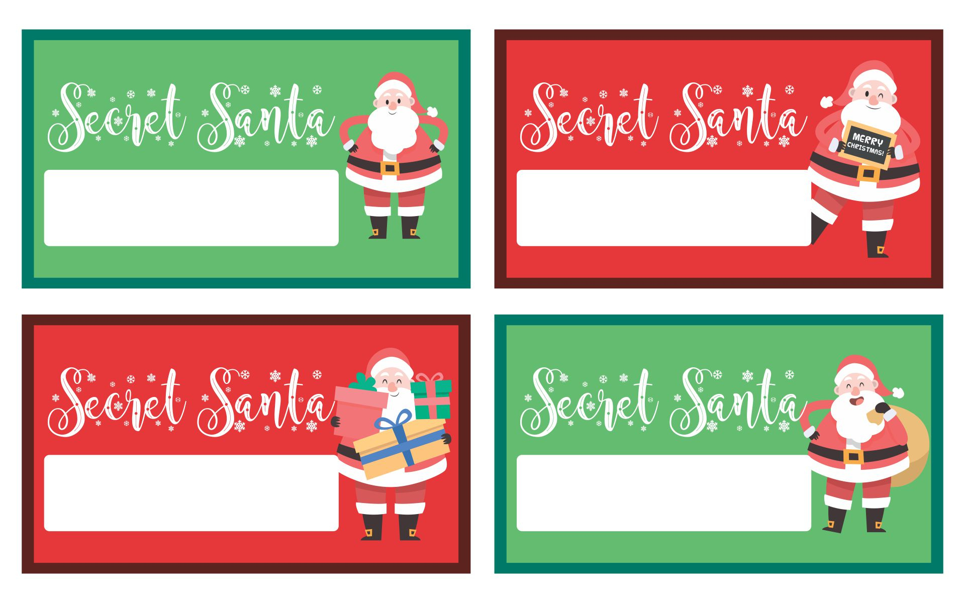 Secret Santa Tags Free Printable - Printable Party Favors for Secret Santa Labels Free Printable