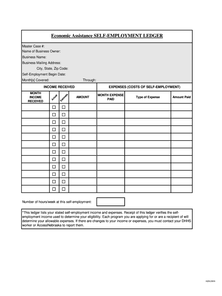 Self-Employment Ledger Form - Fill Online, Printable, Fillable within Printable Blank Self Employment Ledger Sheets