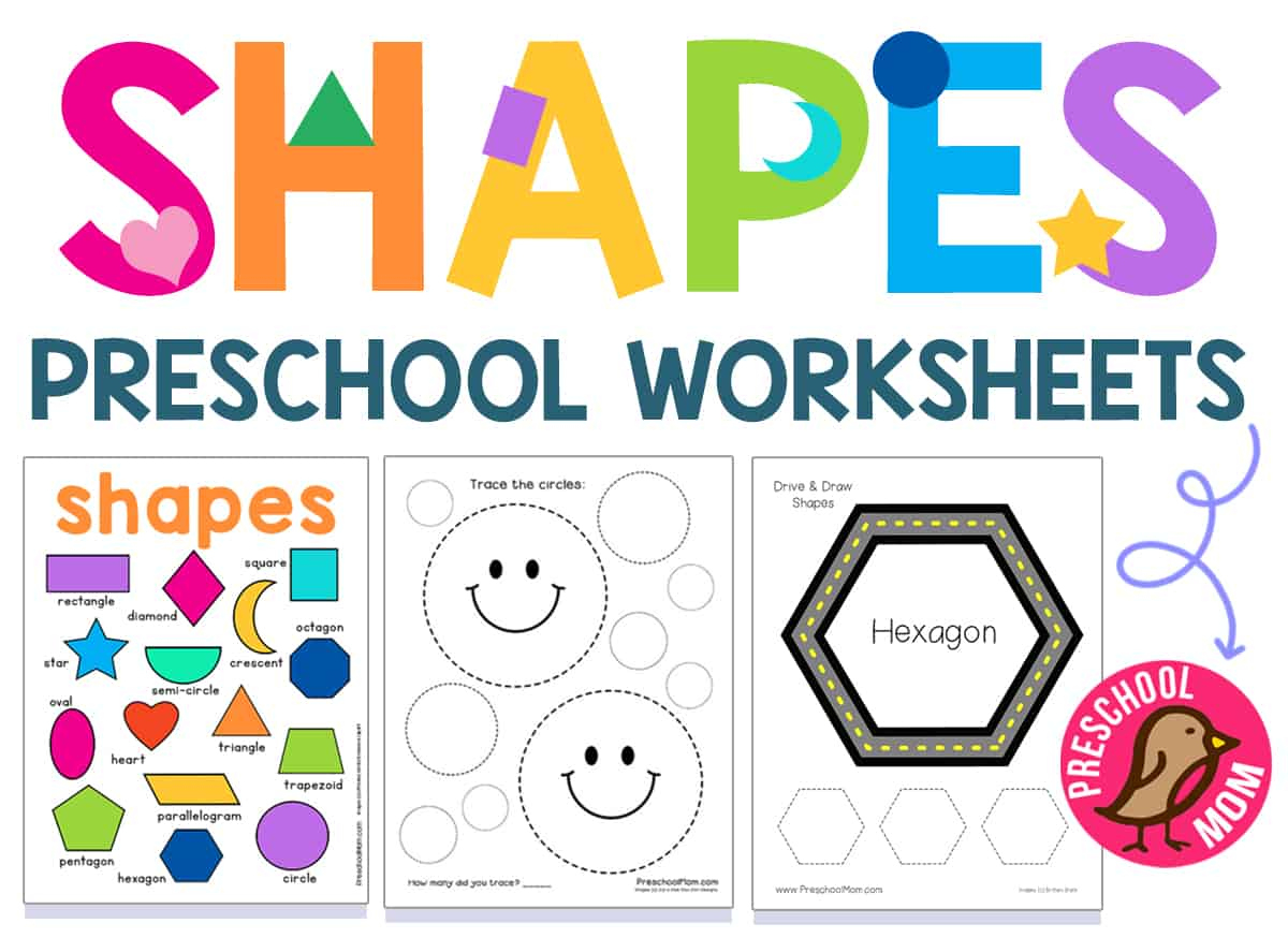 Shapes Worksheets - Preschool Mom pertaining to Preschool Free Printable Worksheets Shapes