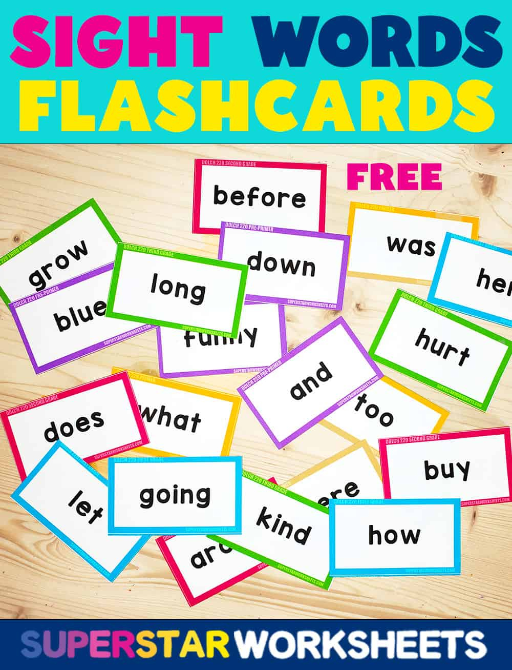 Sight Word Flashcards - Superstar Worksheets with regard to Free Printable Sight Word Flash Cards