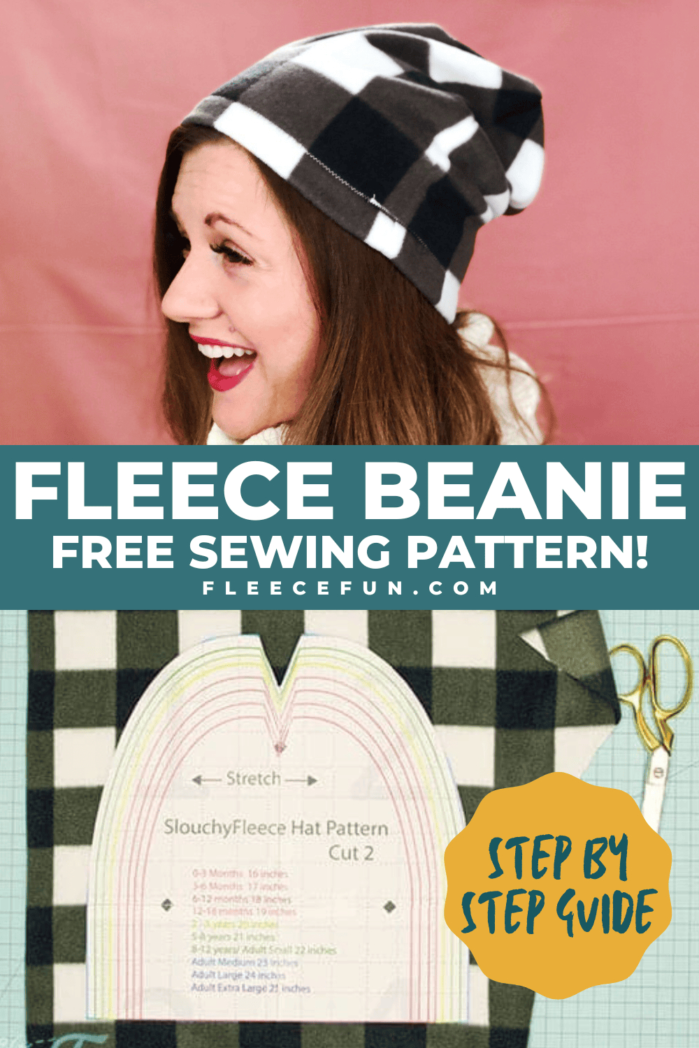 Simple Fleece Slouchy Beanie Diy (Free Pattern) ♥ Fleece Fun with regard to Free Printable Fleece Hat Pattern For Adults