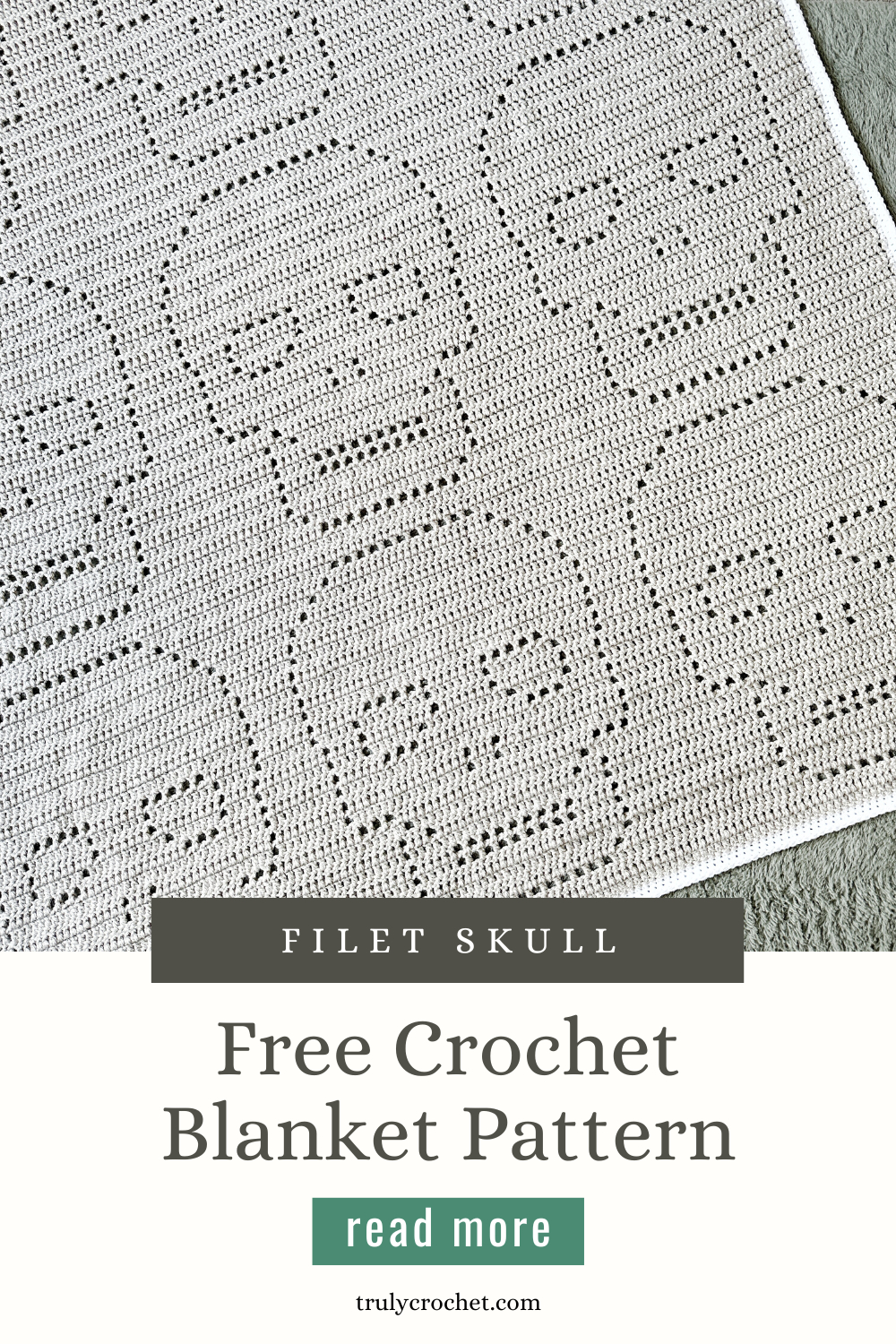 Skull Blanket - Free Crochet Pattern - Truly Crochet inside Printable Free Filet Crochet Patterns