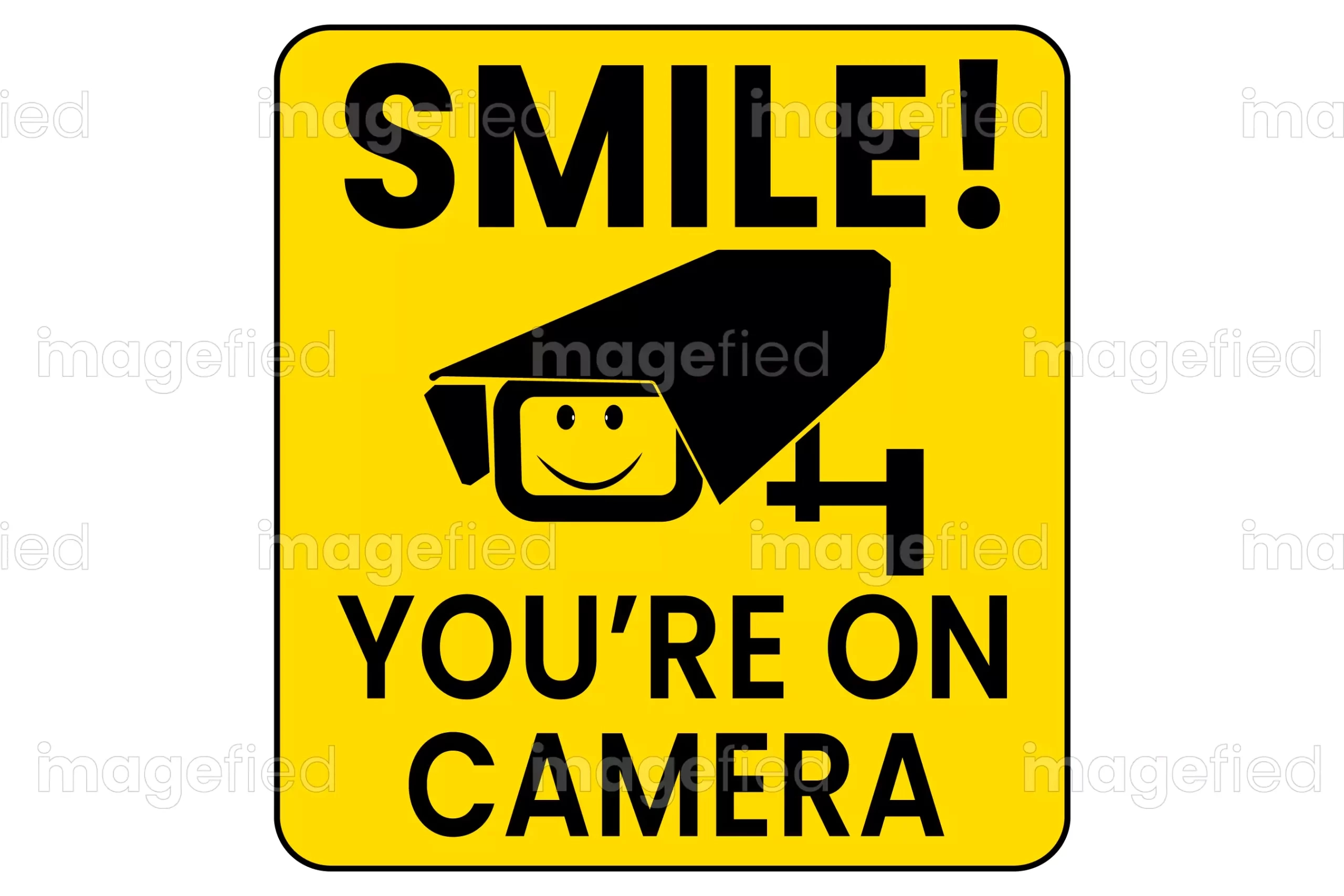 Smile You Are On Camera Sign Stickers inside Smile You Re on Camera Sign Printable Free