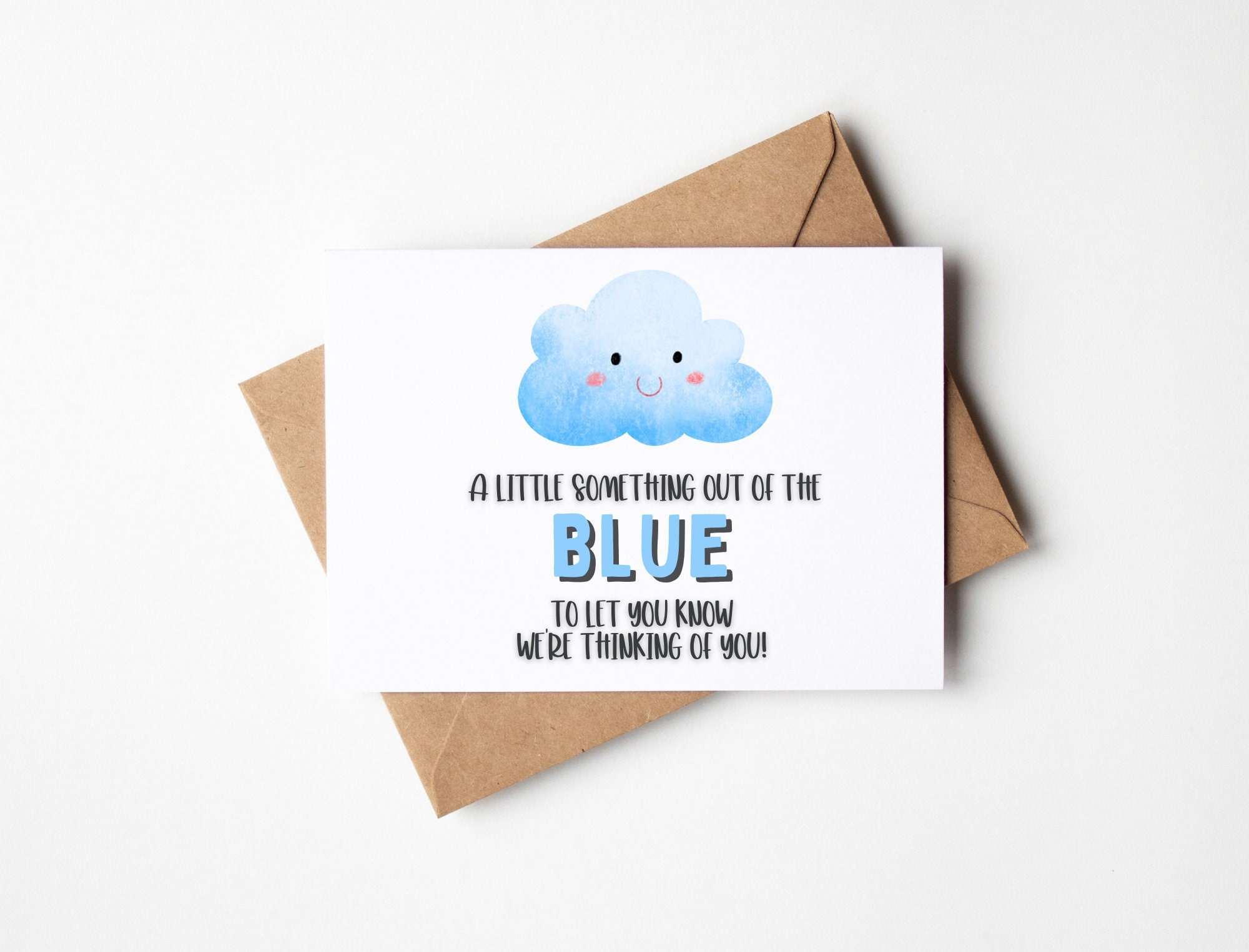 Something Out Of The Blue Beileidskarte | Wolken Grußkarte | Ich within A Little Something Out of the Blue Printable