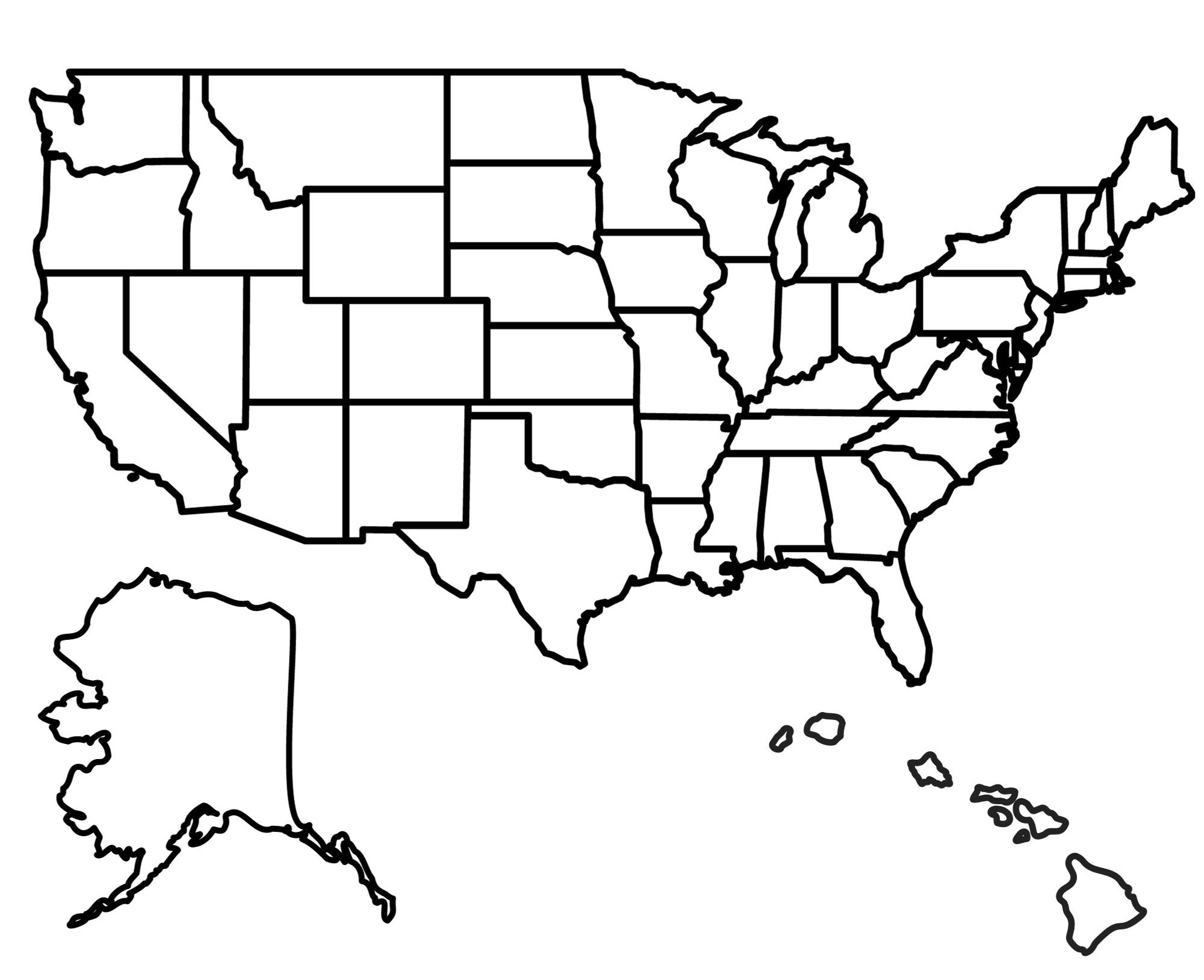 State Outlines: Blank Maps Of The 50 United States - Gis Geography for Blank Printable Map of United States