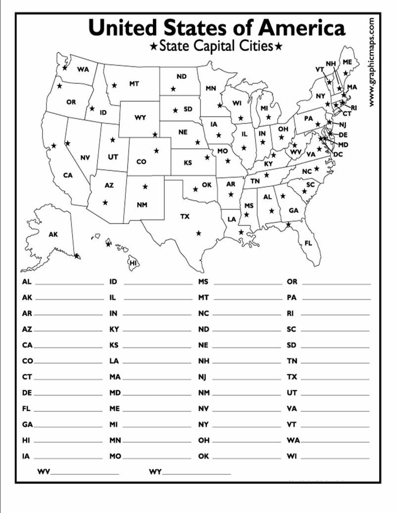 States And Capitals Worksheets - Worksheets Library with States and Capitals Printable Test