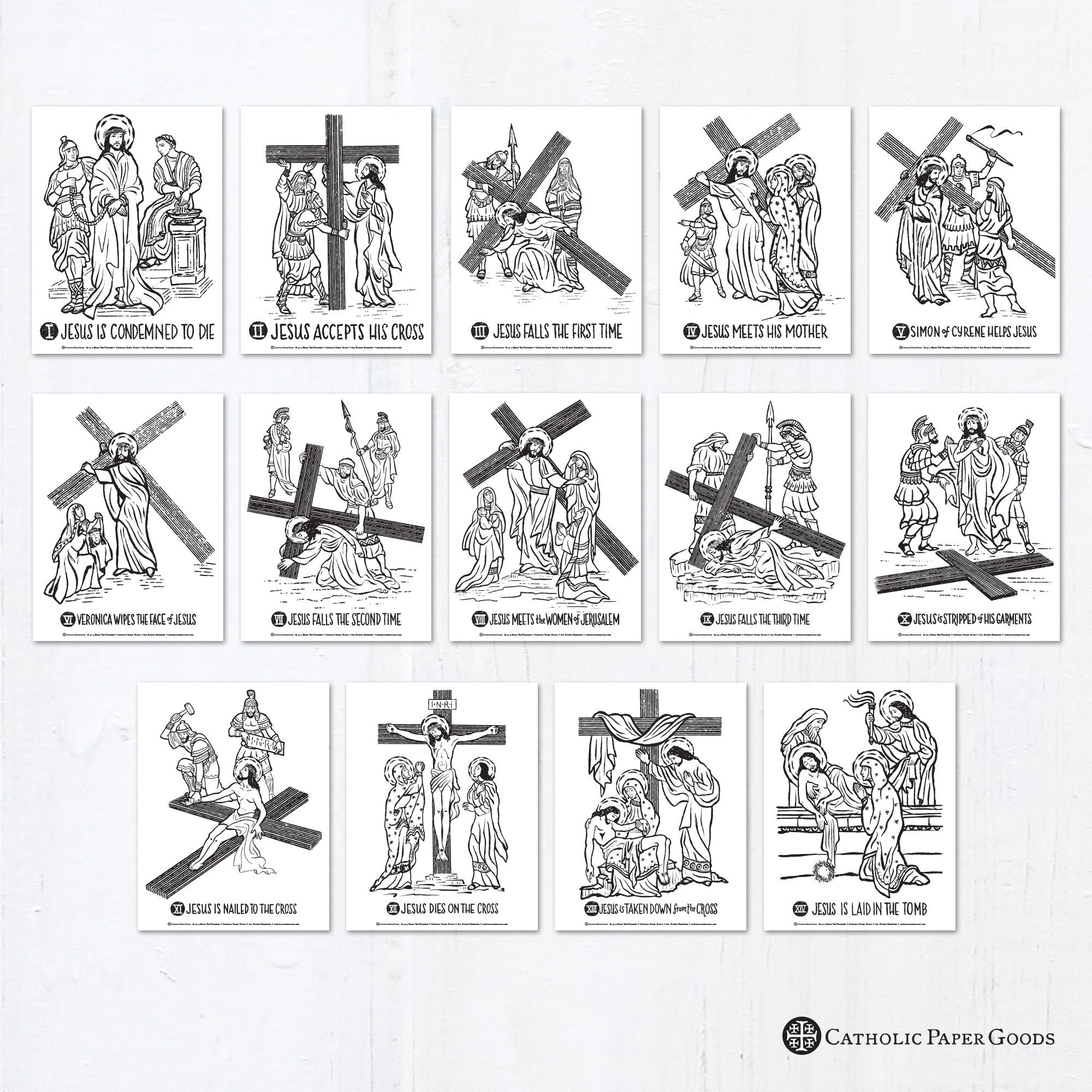 Stations Of The Cross Coloring Pages, 14 Catholic Lent Coloring throughout Stations Of The Cross For Youth Printable