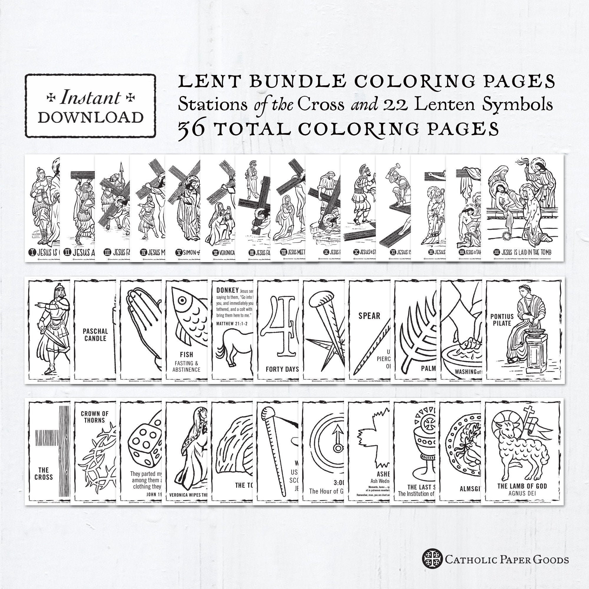 Stations Of The Cross Coloring Pages And Lent Symbols Coloring throughout Stations Of The Cross For Youth Printable