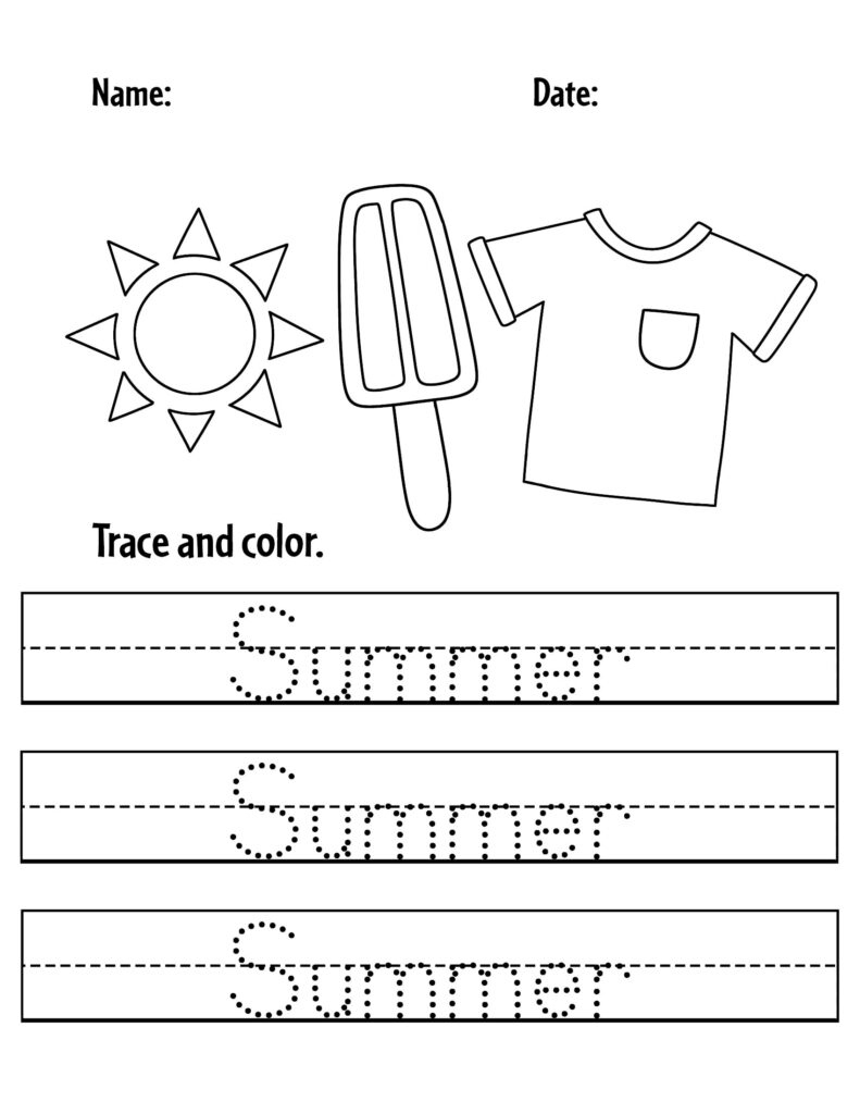 Summer Worksheets For Preschool! ⋆ The Hollydog Blog for Free Printable Preschool Summer Worksheets