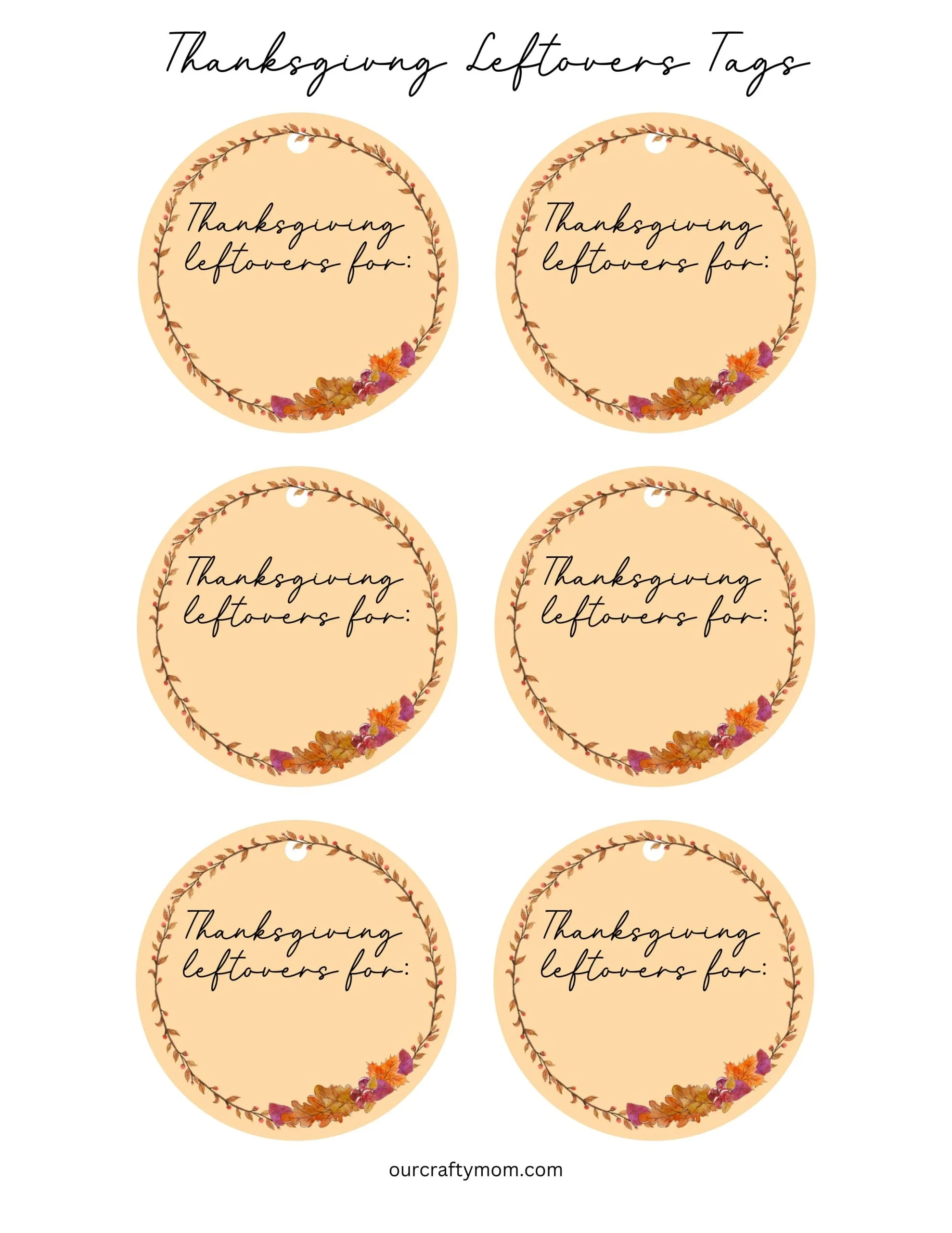 Thanksgiving Gift Tags - 4 Free Printable Designs for Thanksgiving Gift Tags Printable Free