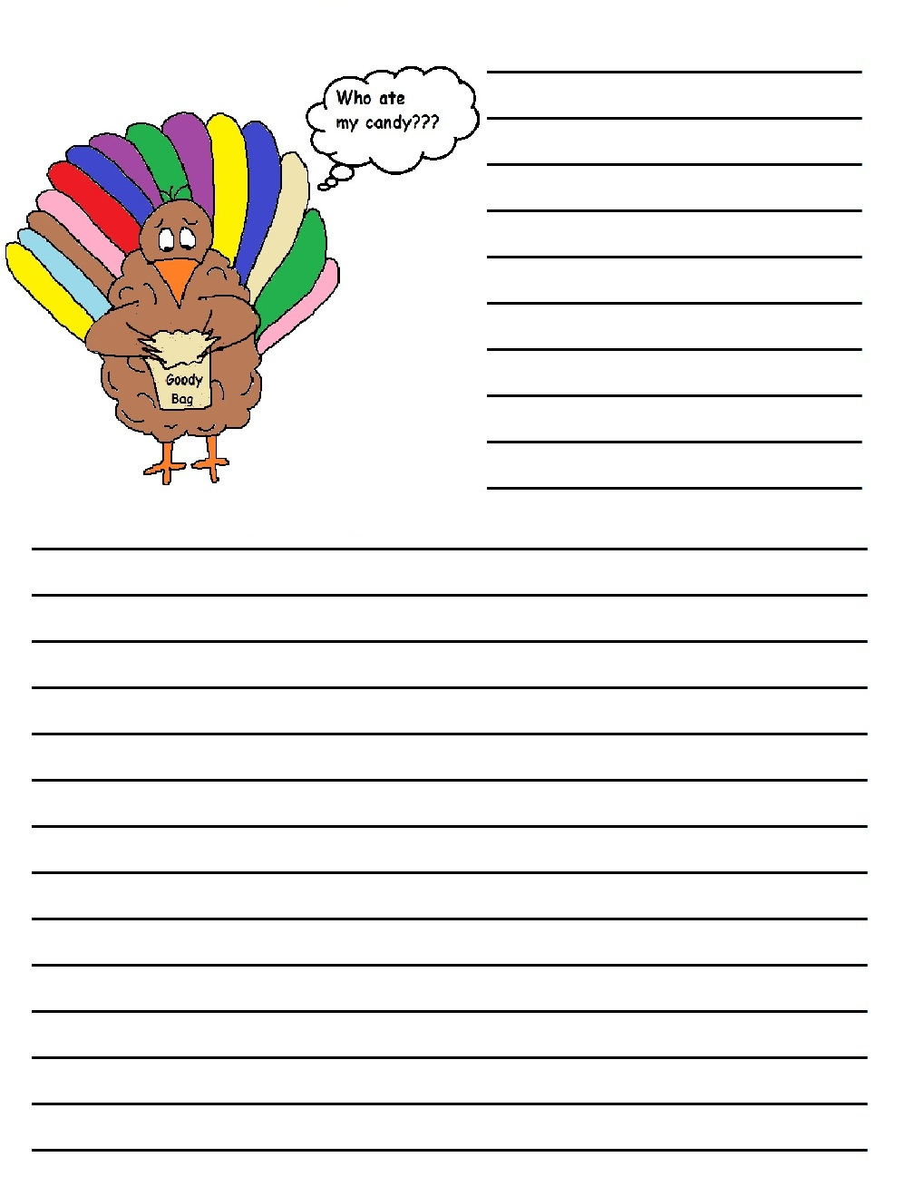 Thanksgiving Printable Writing Paper in Thanksgiving Writing Paper Free Printable