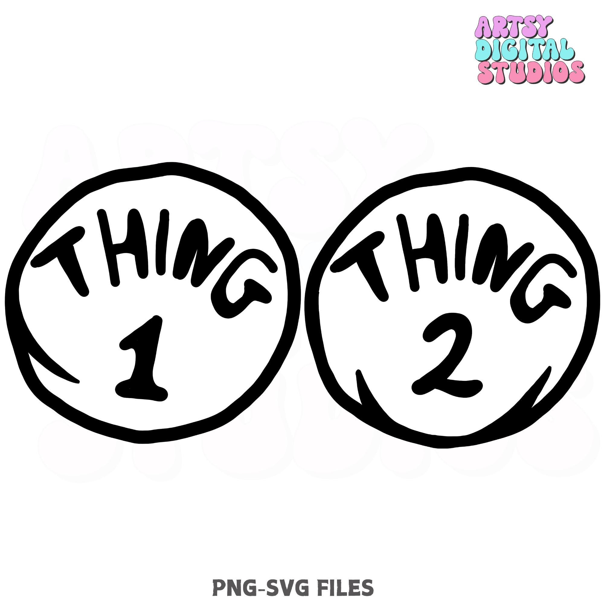 Thing 1 Thing 2 Printable - Etsy Australia inside Printable Thing 1 Thing 2