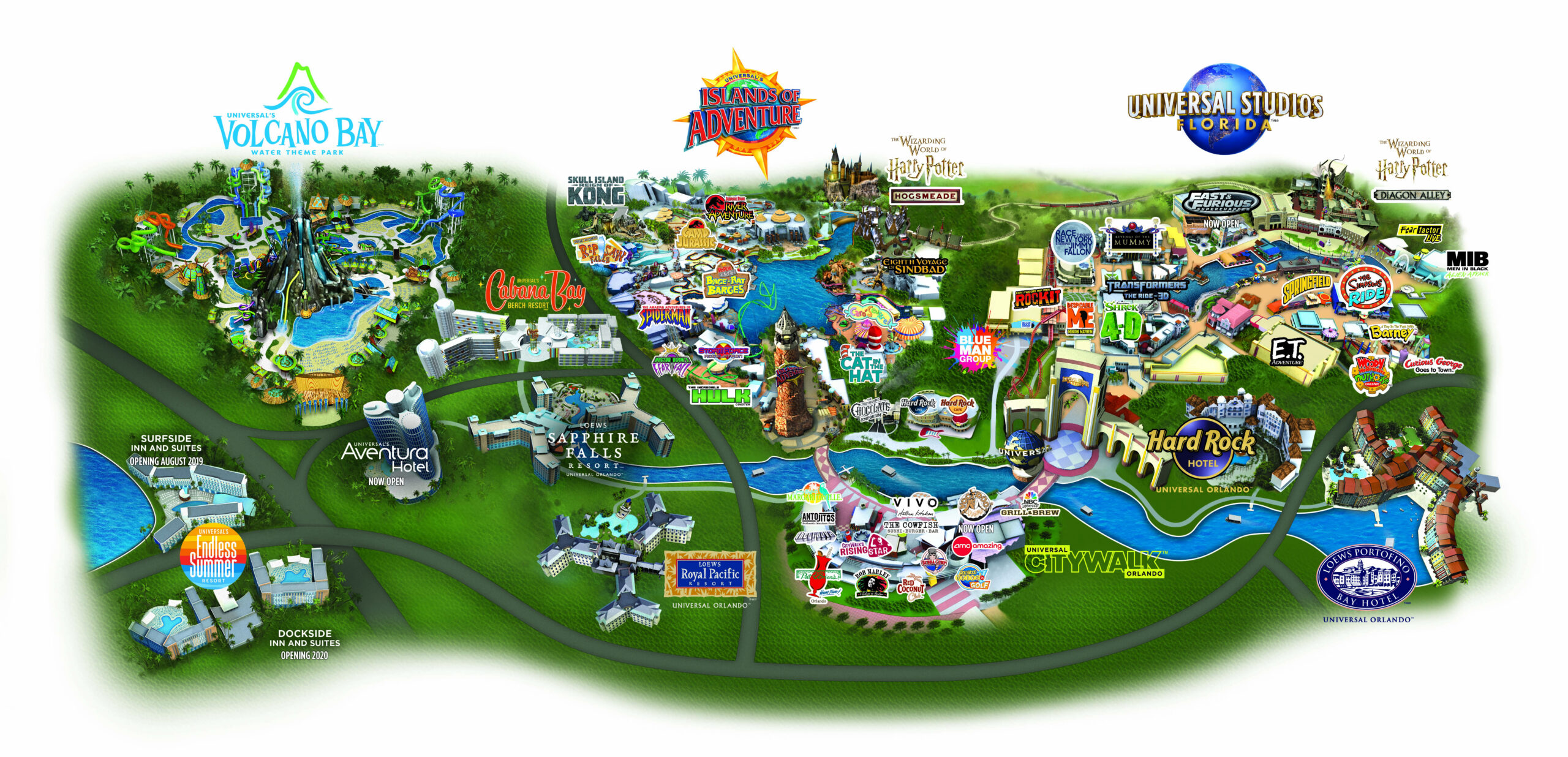 Universal Orlando Resort Park Maps - Universal Studios Orlando in Printable Map Universal Studios Orlando