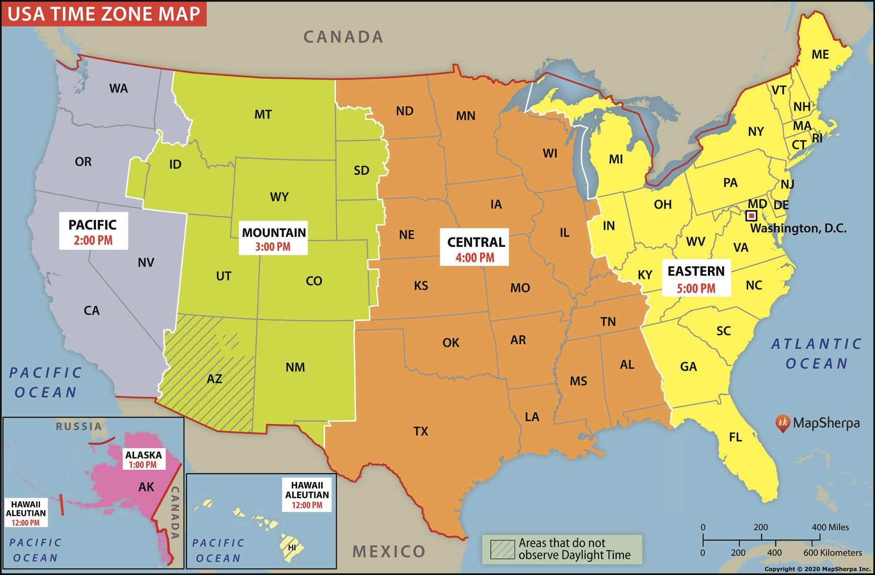 Usa Time Zone Map | Stanfords inside United States Time Zone Map Printable