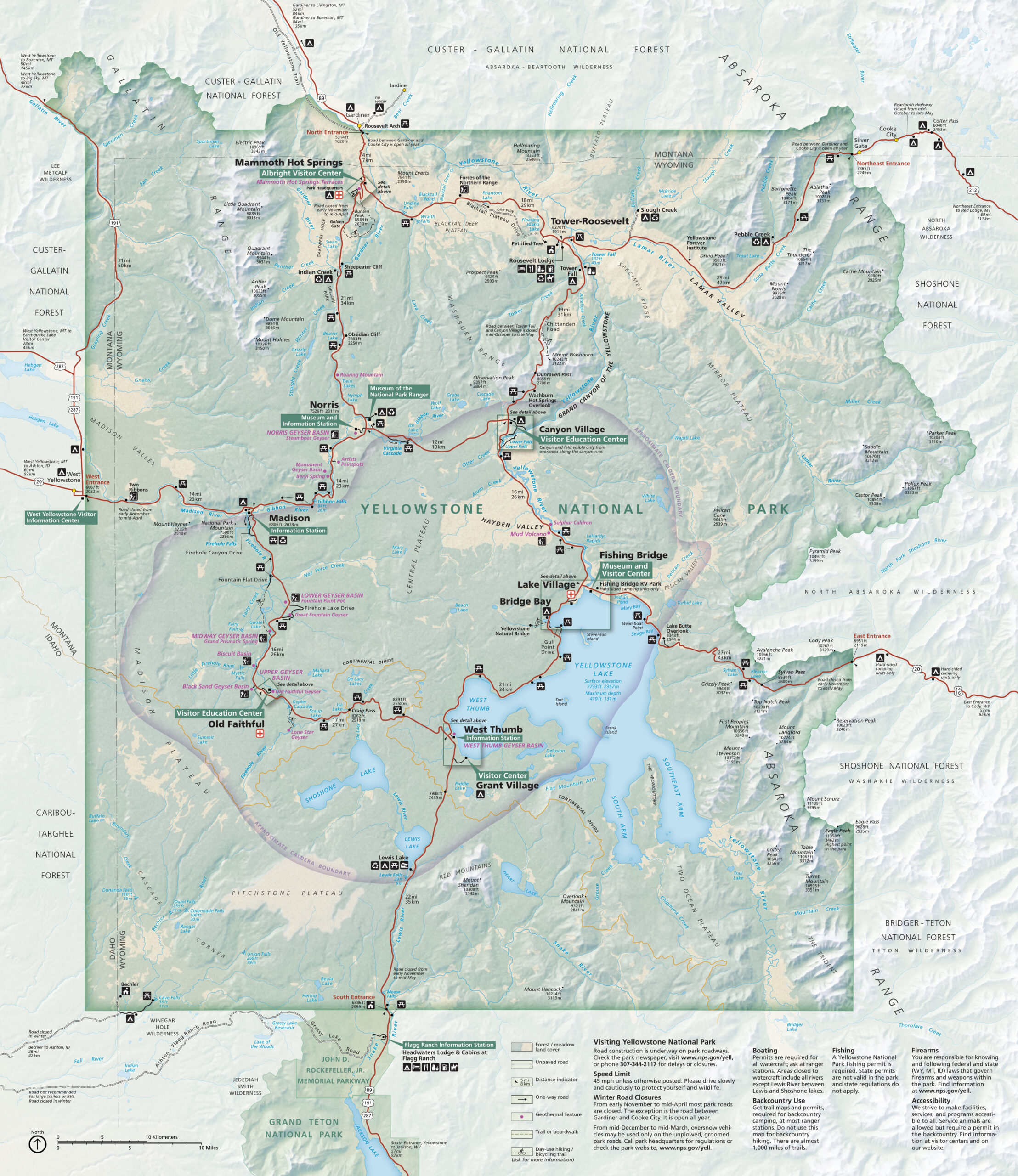 Yellowstone Maps | Npmaps: Free National Park Maps with Yellowstone National Park Map Printable