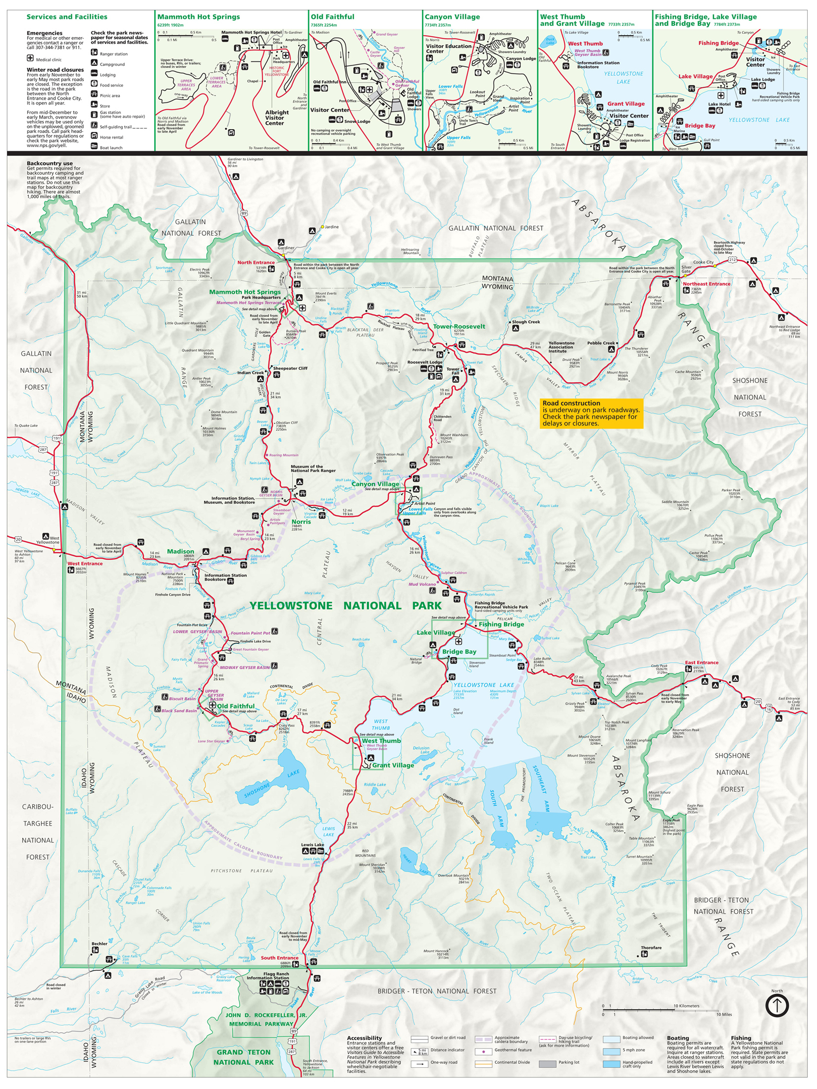 Yellowstone National Park Tourist Map ~ Yellowstone Up Close And with regard to Yellowstone National Park Printable Map