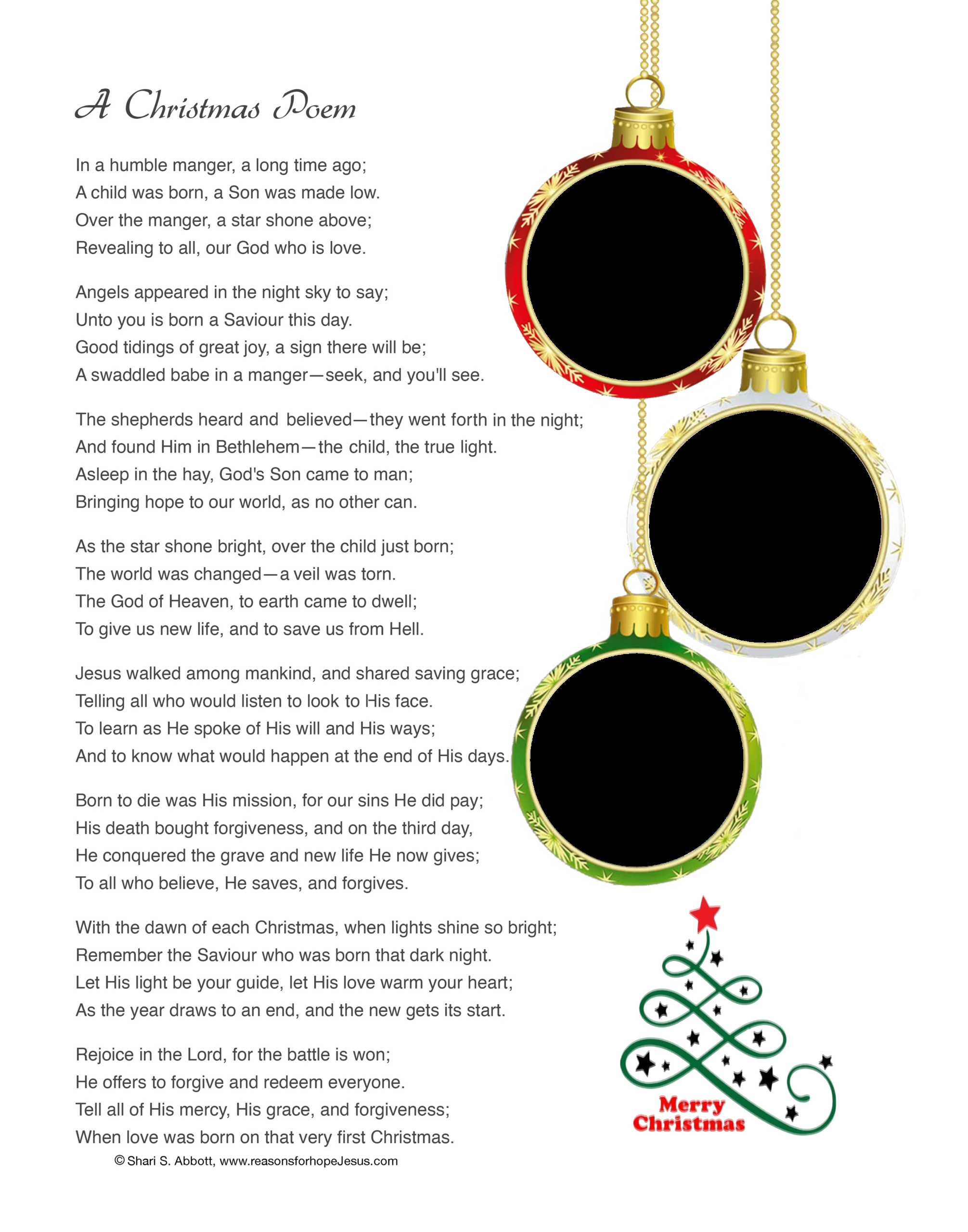A Christmas Poem to Download and Print » Reasons for Hope Jesus A Christmas Poem to Download and Print » Reasons for Hope Jesus
