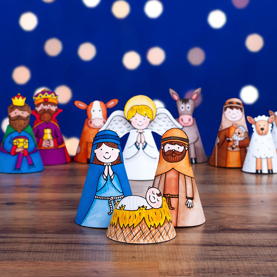 A printable Nativity scene craft your kids will love to make A printable Nativity scene craft your kids will love to make